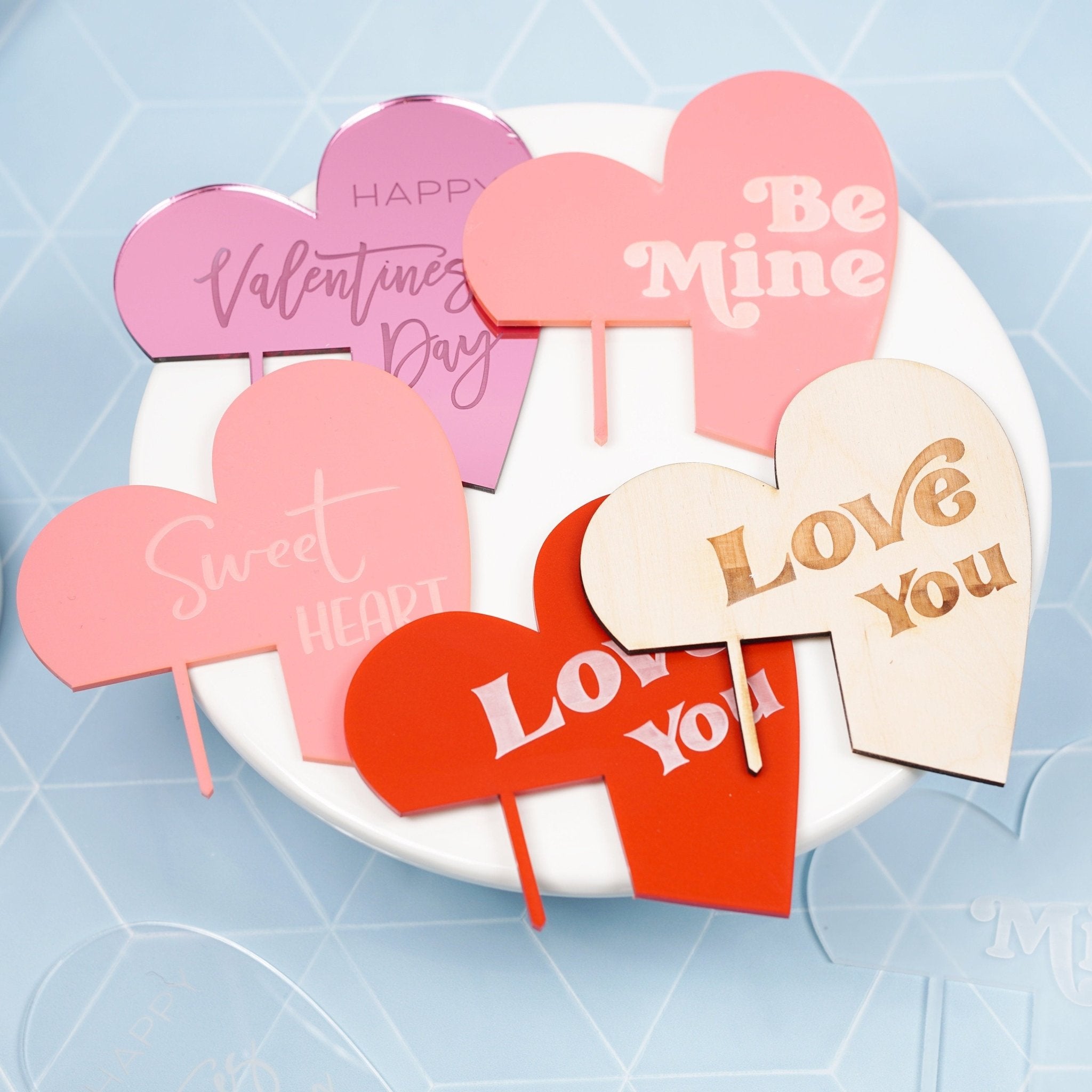 Valentines cake topper
