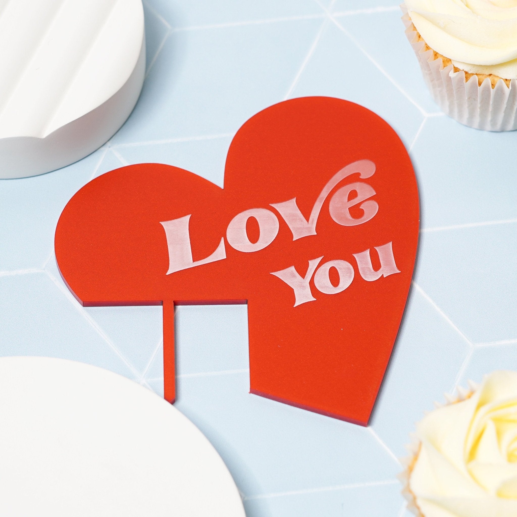 Valentines cake topper decoration