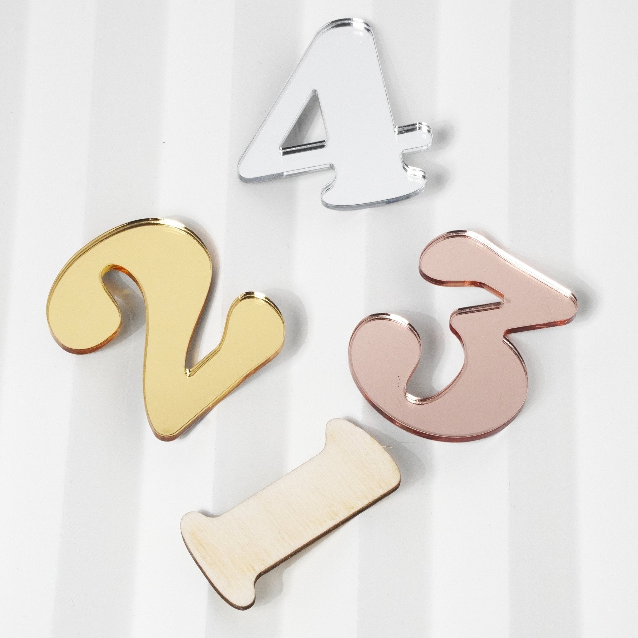 Acrylic Cake Charm Number / Topper