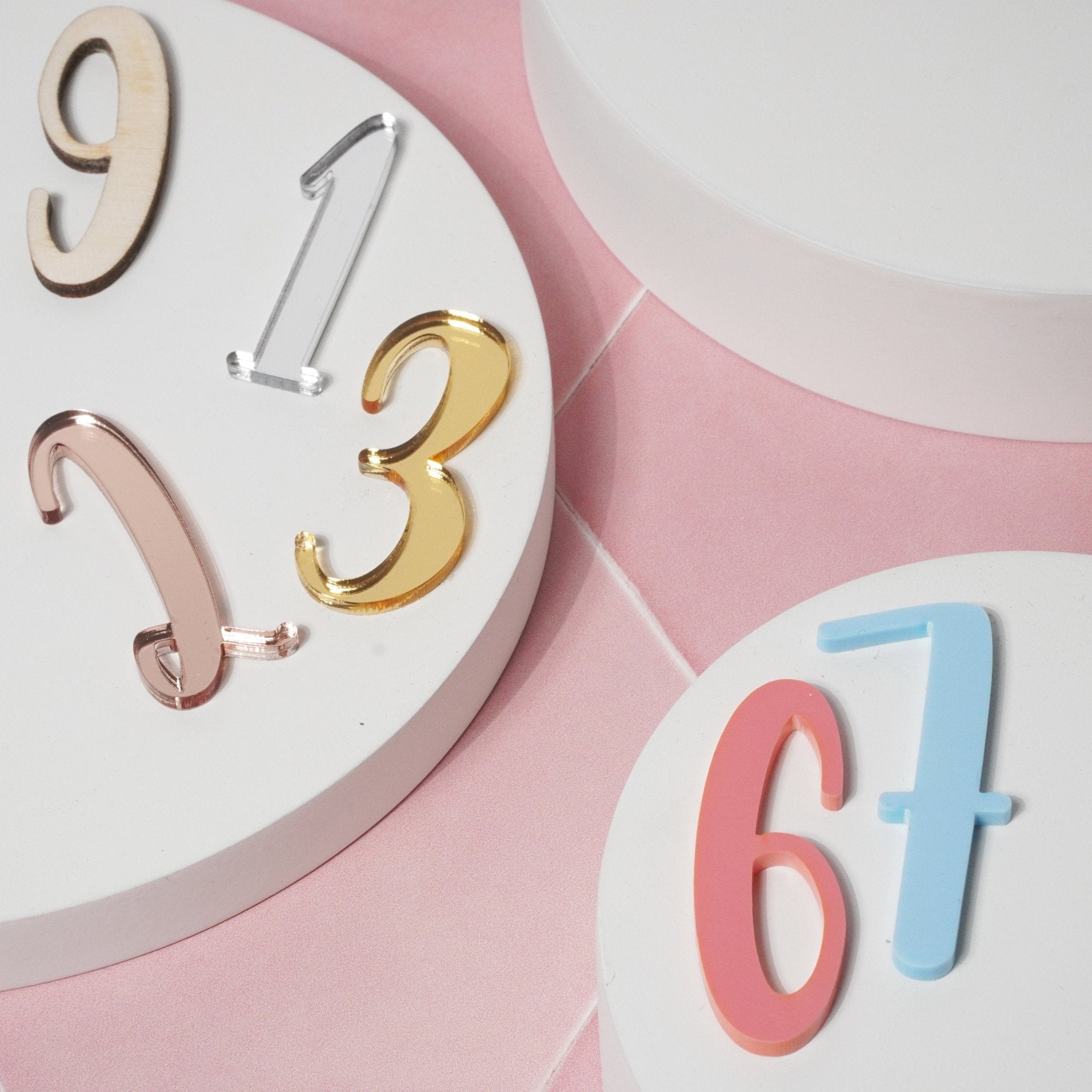 Acrylic Cake Charm Number Cake Topper
