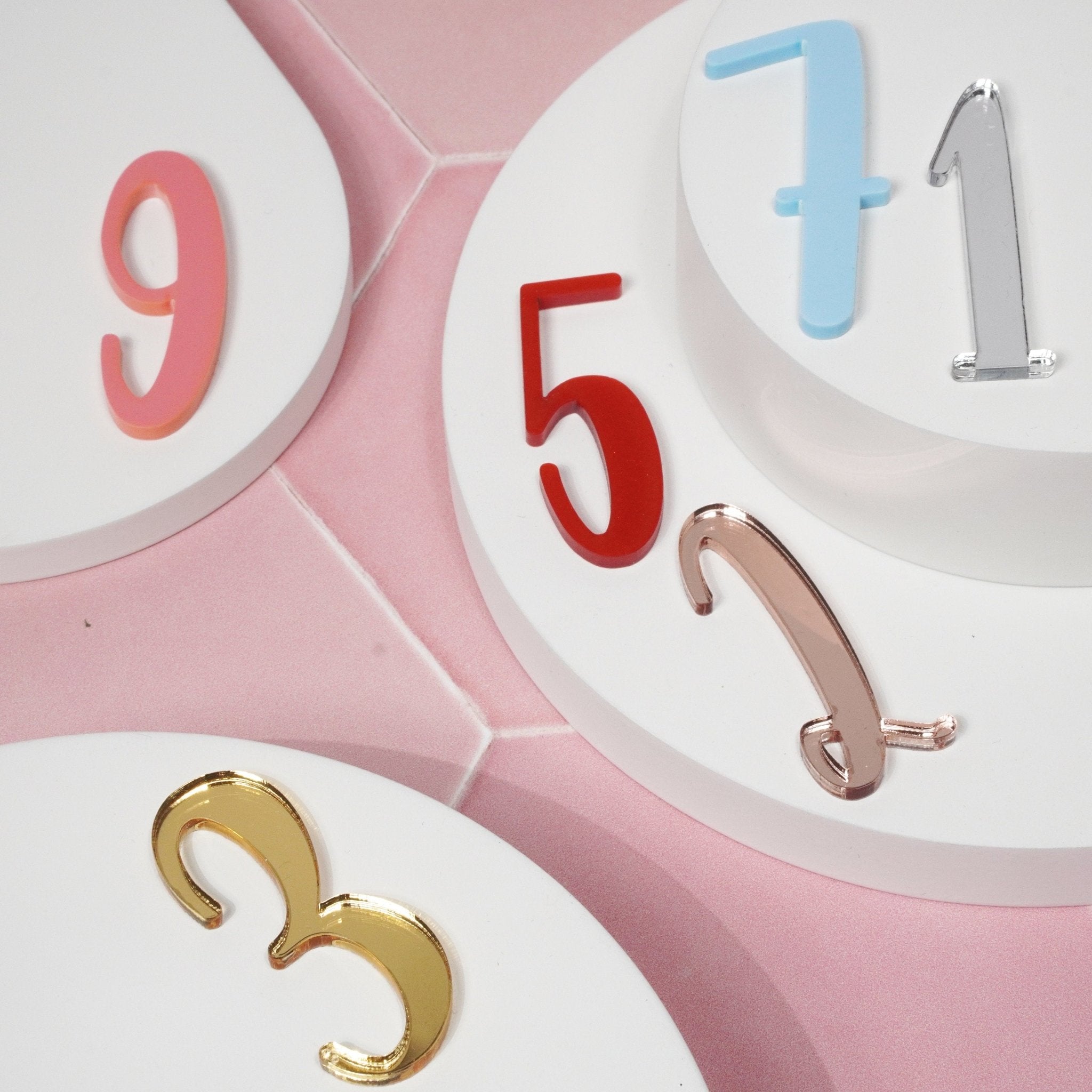 Acrylic Cake Charm Number Cake Topper