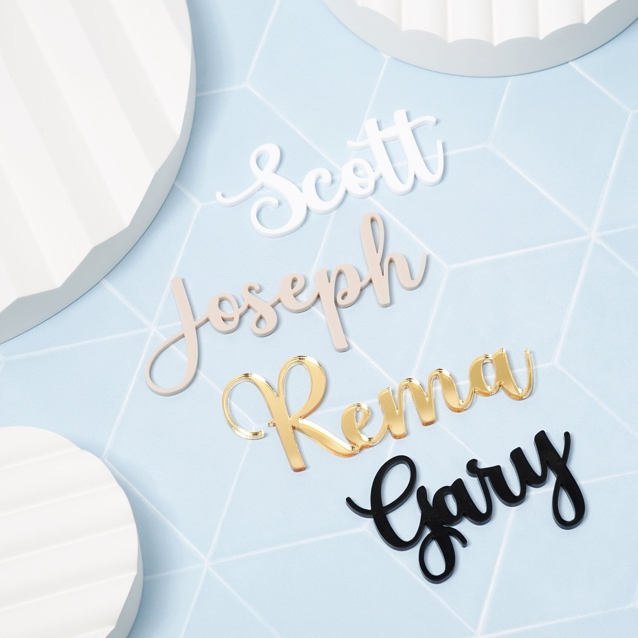 Personalised Acrylic Script Name Cake Charm