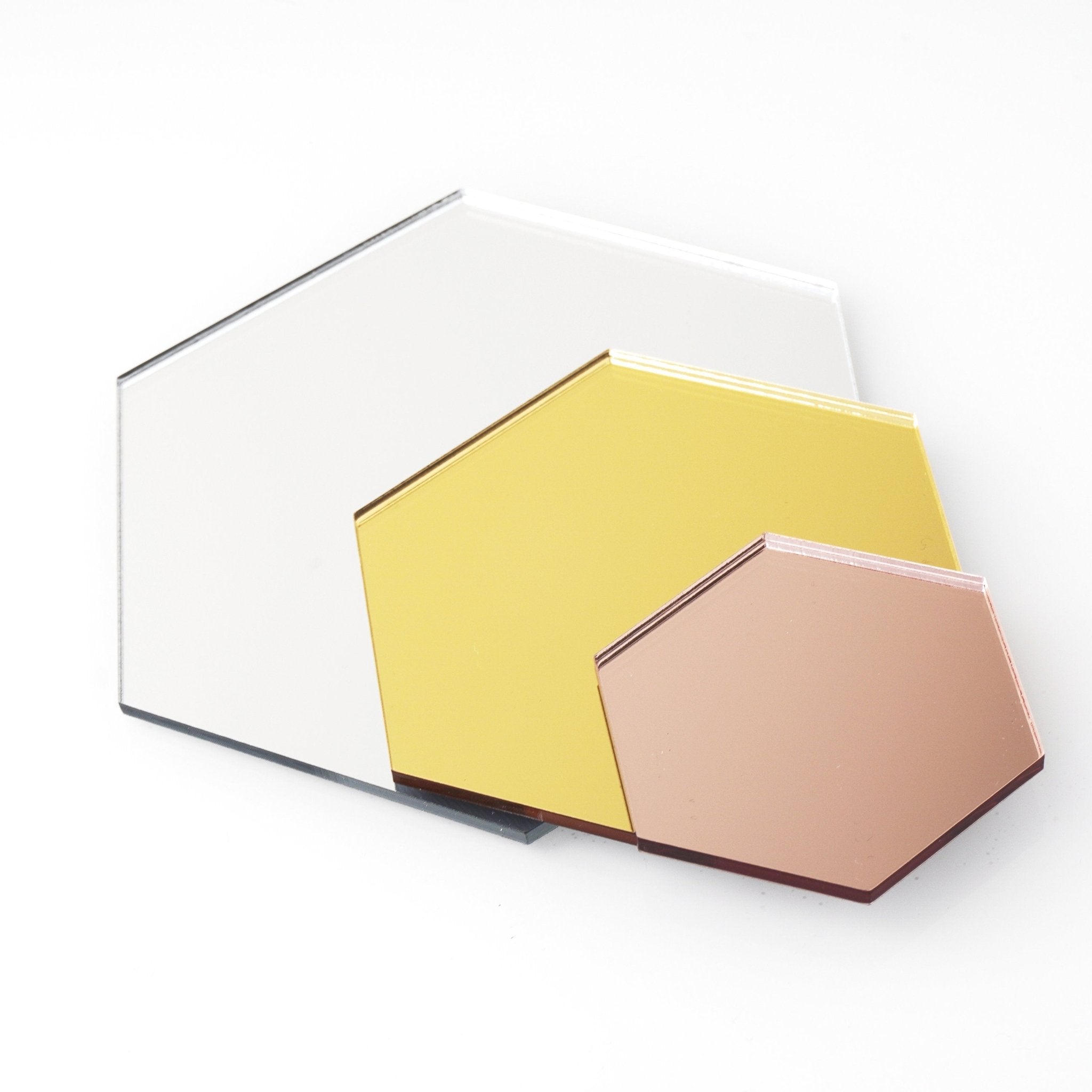Hexagon Mirror Acrylic Blanks