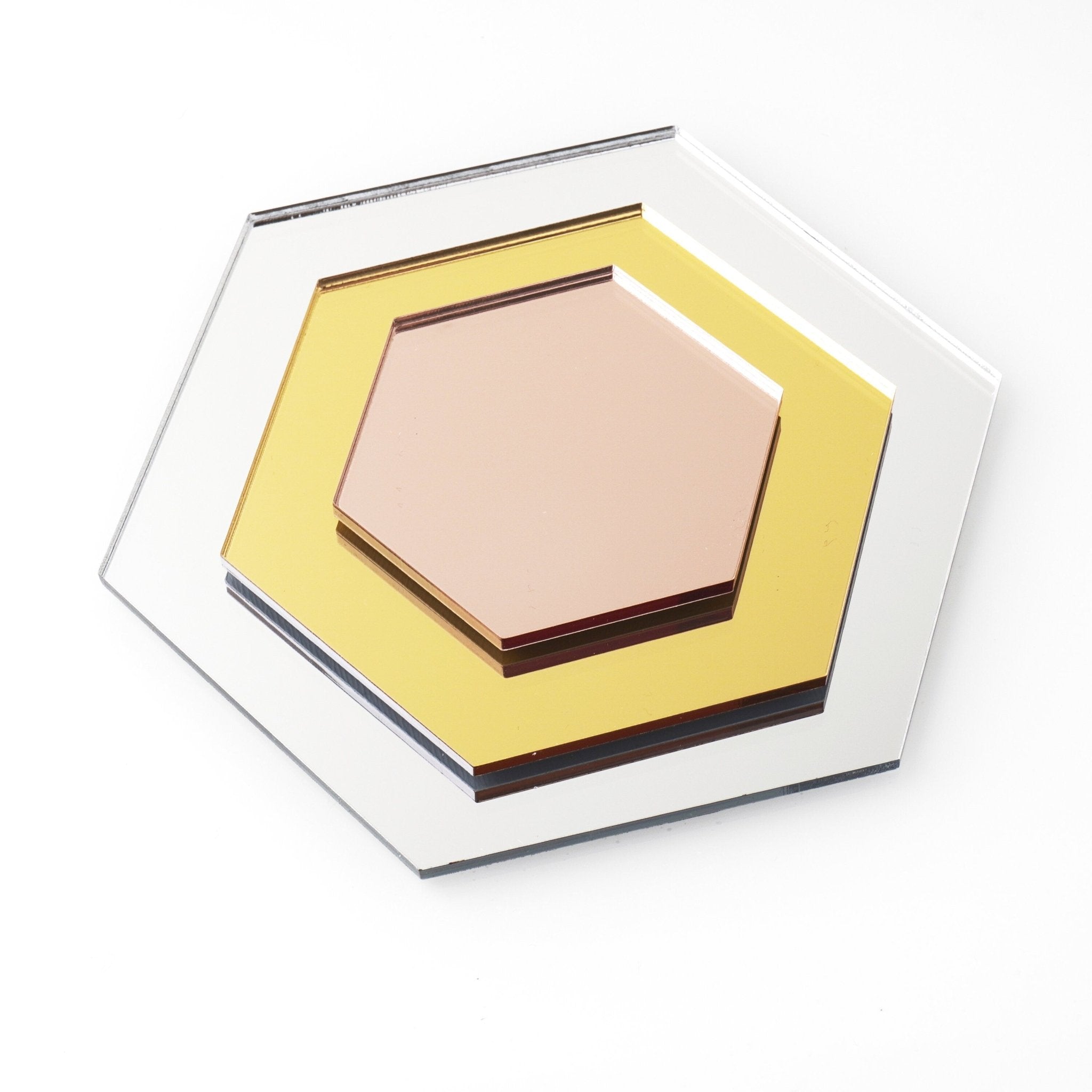 Hexagon Mirror Acrylic Blanks
