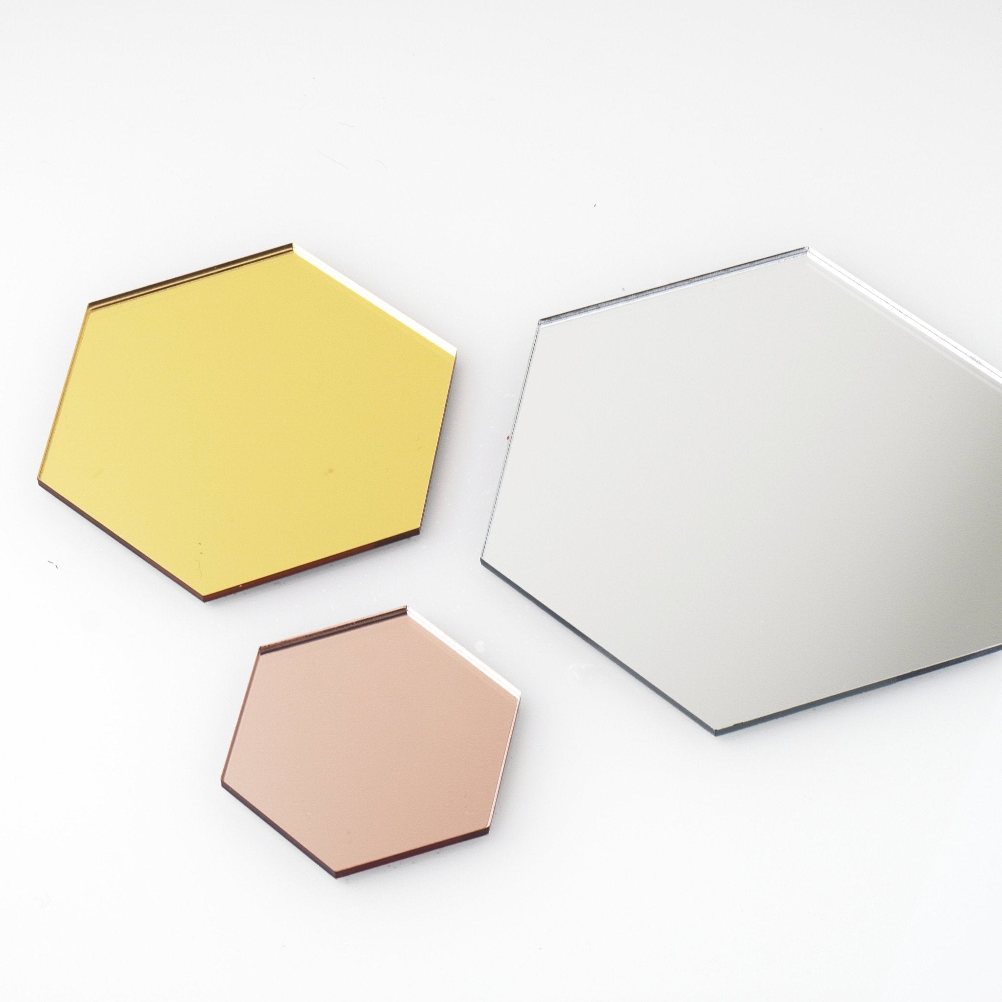 Hexagon Mirror Acrylic Blanks