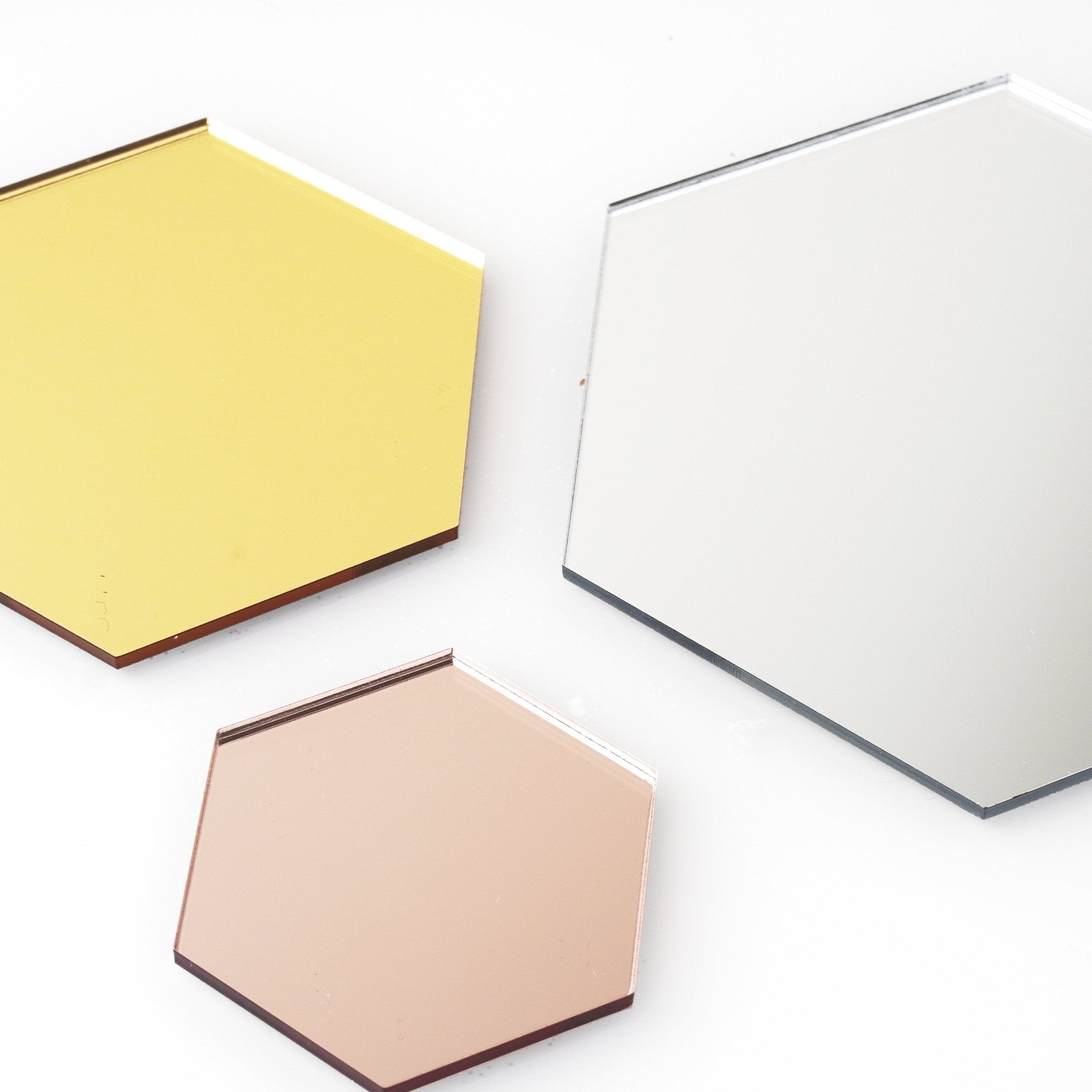Hexagon Mirror Acrylic Blanks