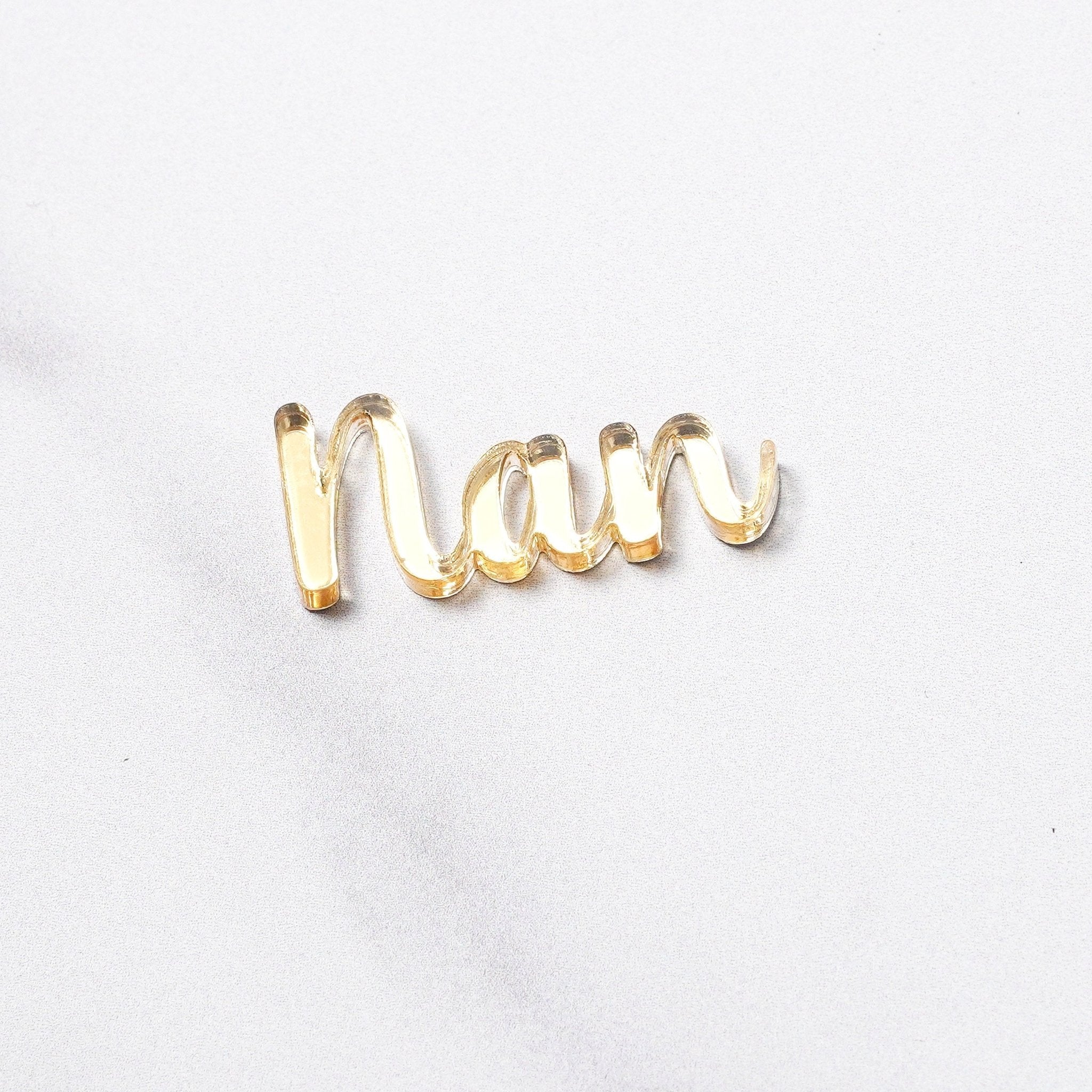 Mirror Acrylic Cupcake Charm for Mum Dad Nan Grandad