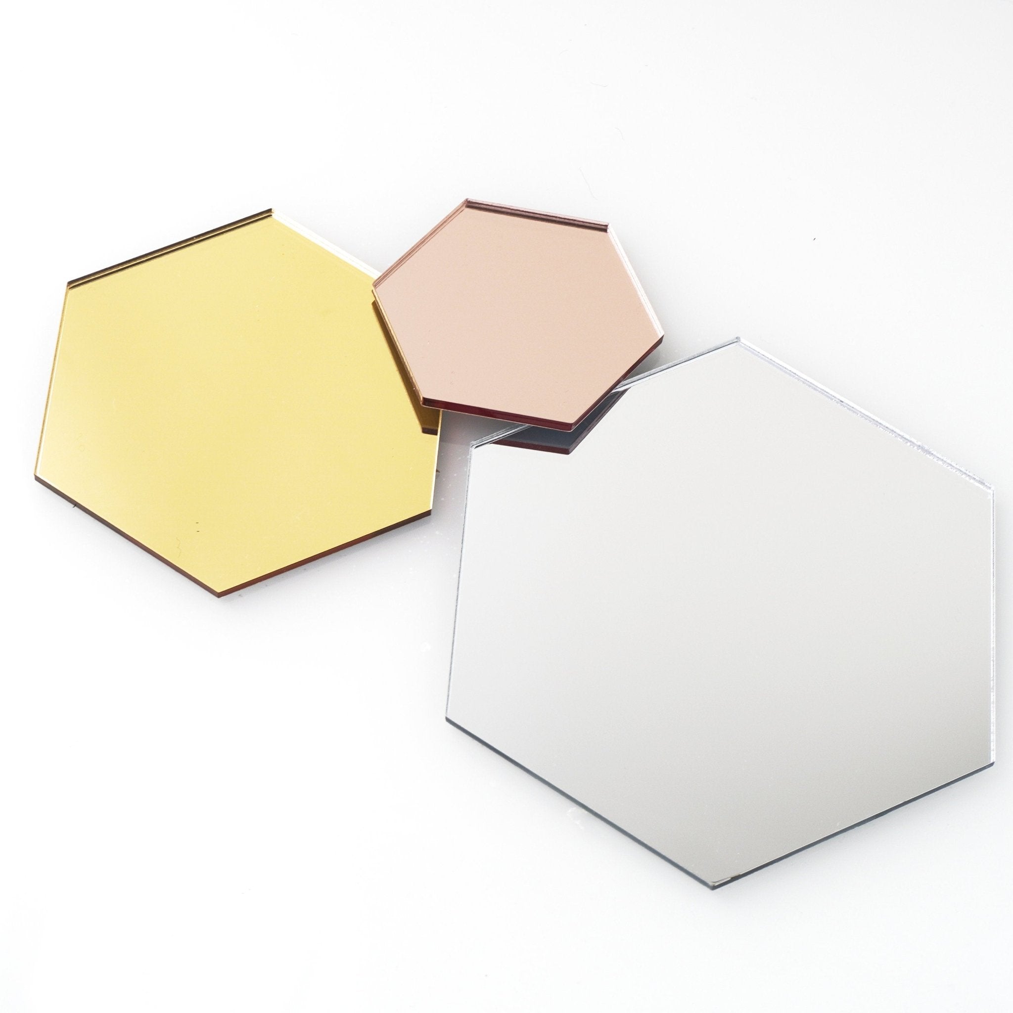 Hexagon Mirror Acrylic Blanks