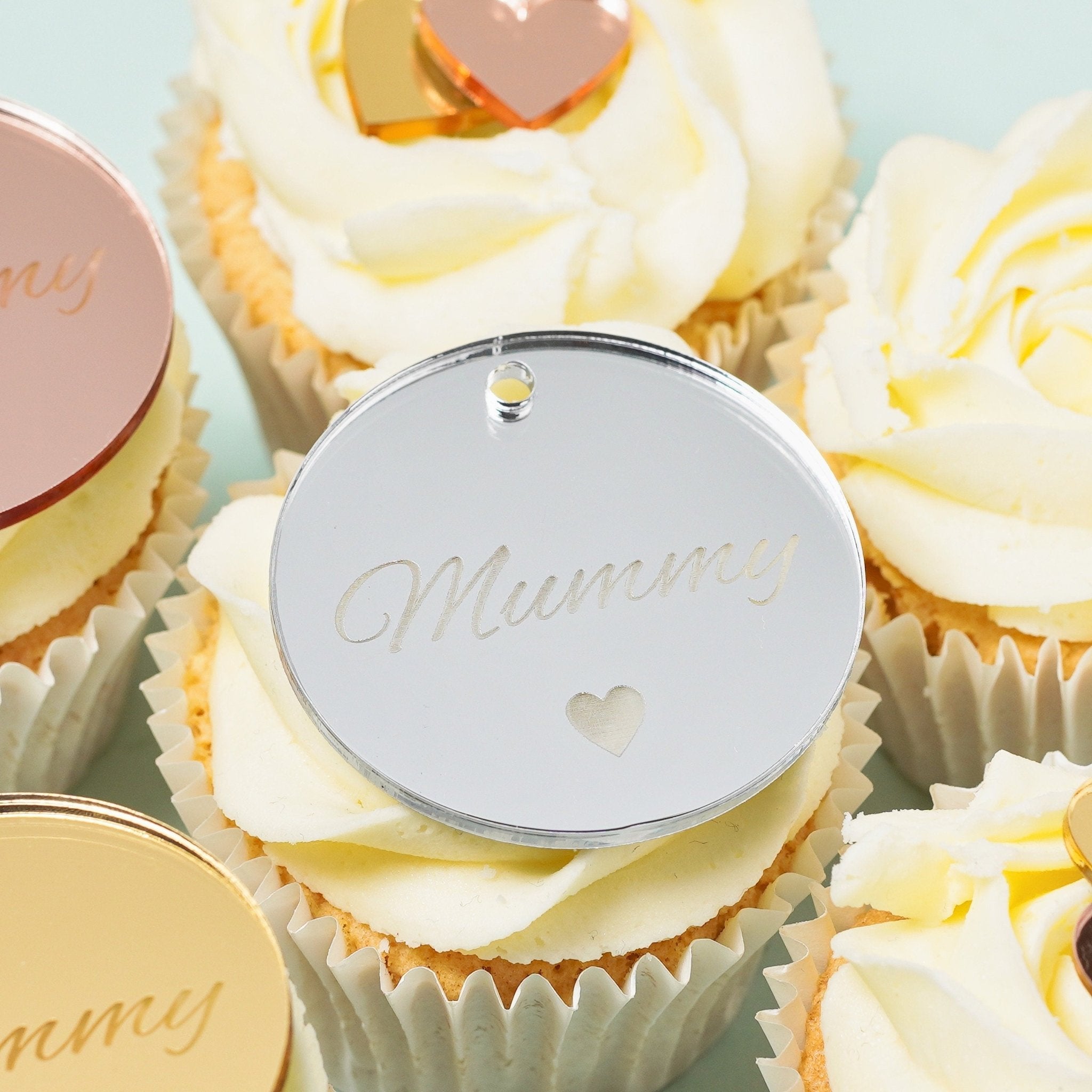 Acrylic Mummy Cupcake Topper / Gift Tag