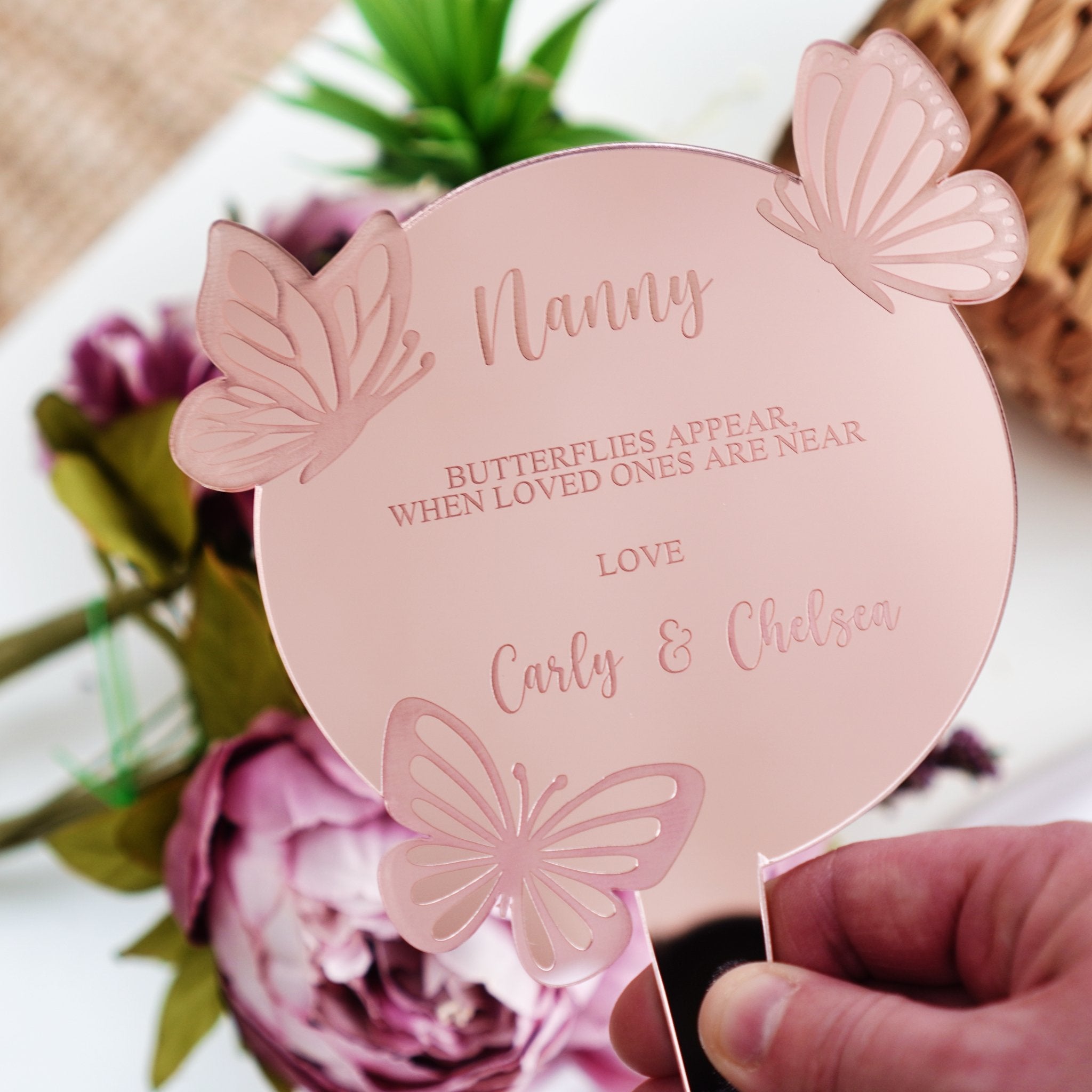 Personalised Butterfly memorial Ornament