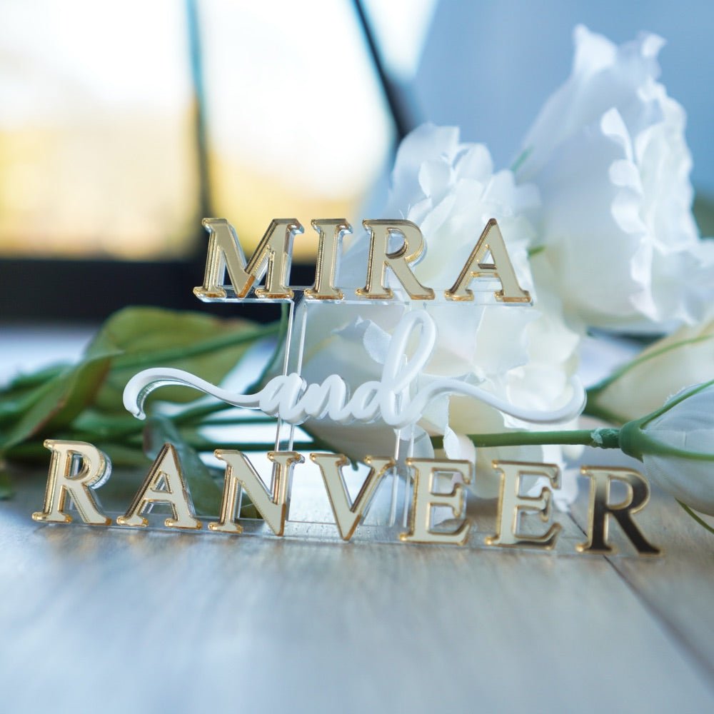 Personalised Mr & Mrs Cake topper