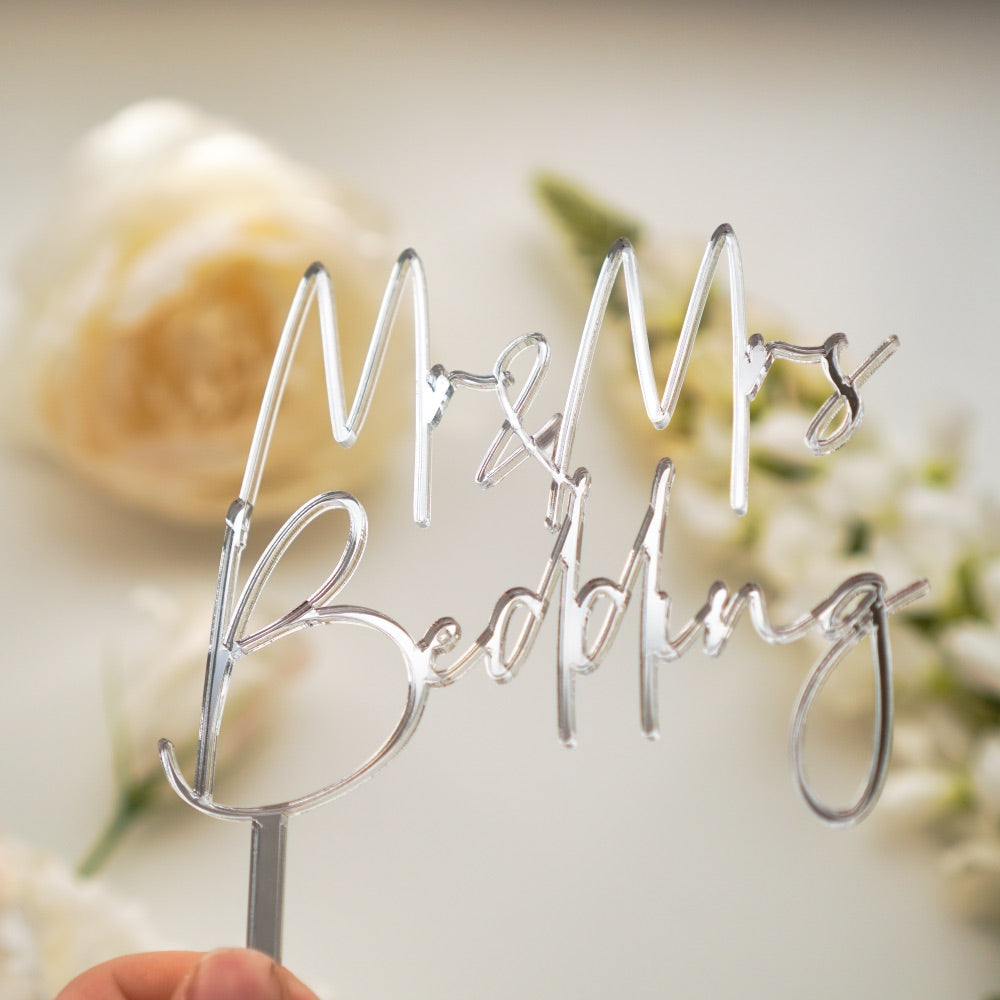Mr & Mrs Wedding Cake Topper