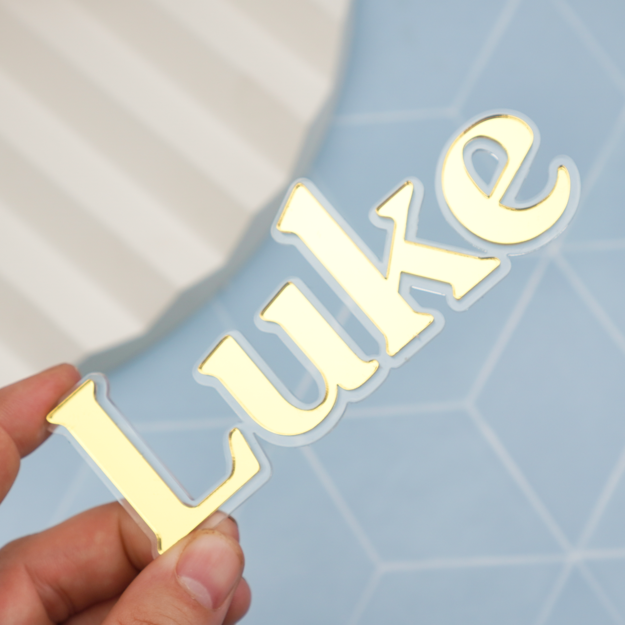 Name and number cake charms
