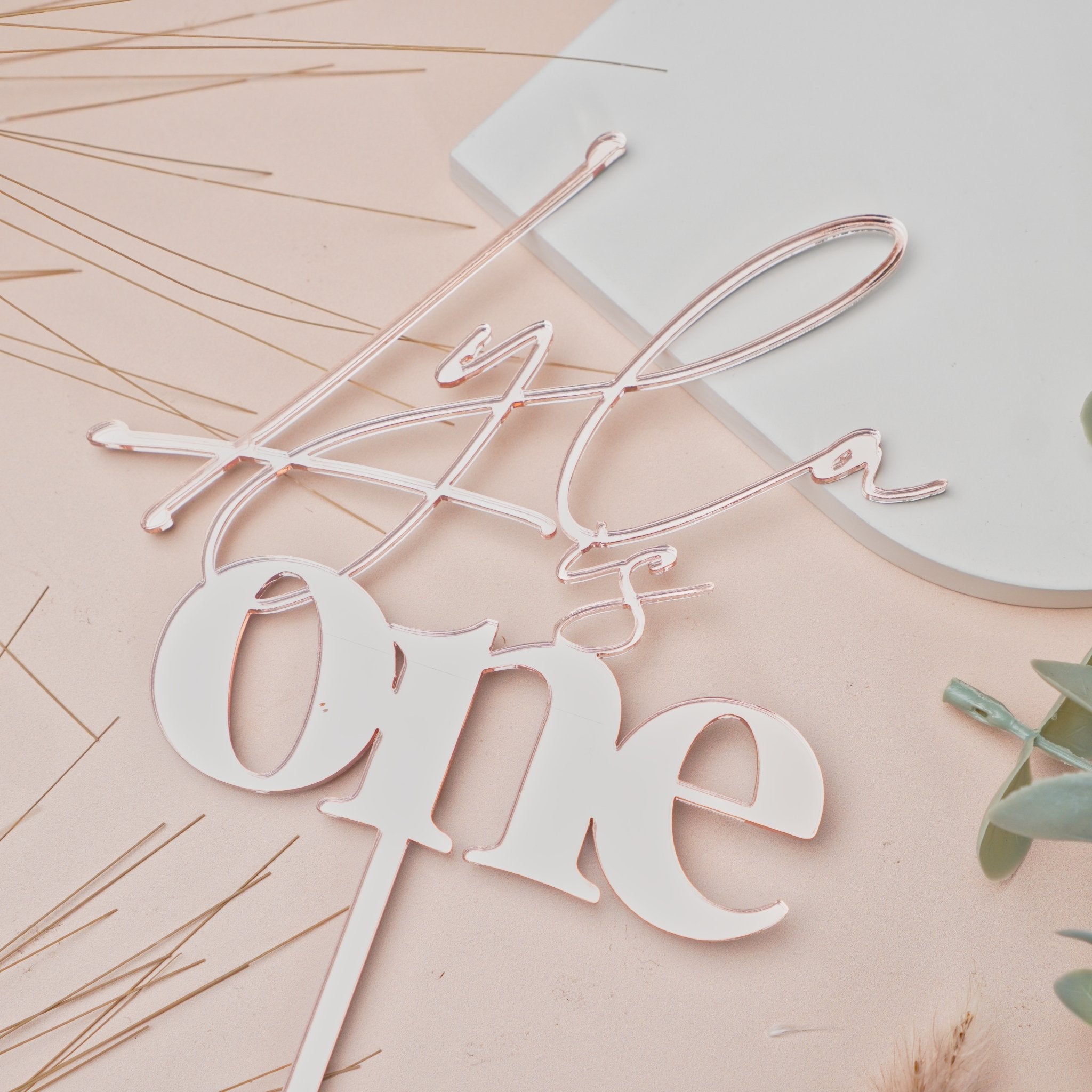 Name and age cake topper