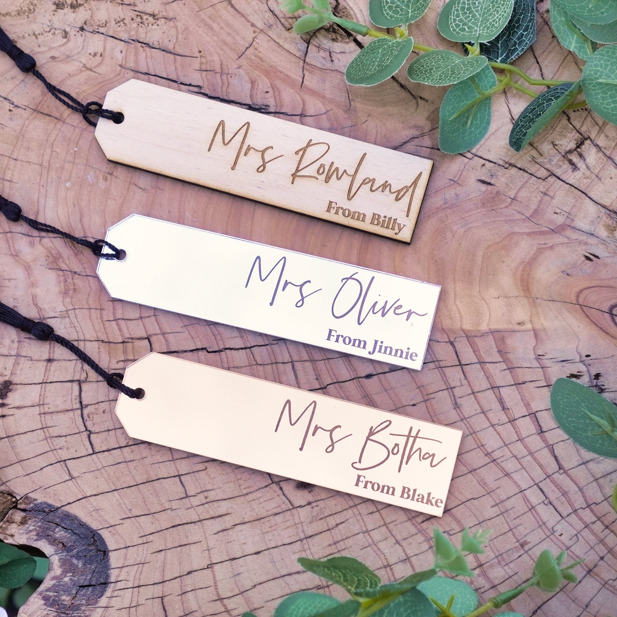Personalised book mark