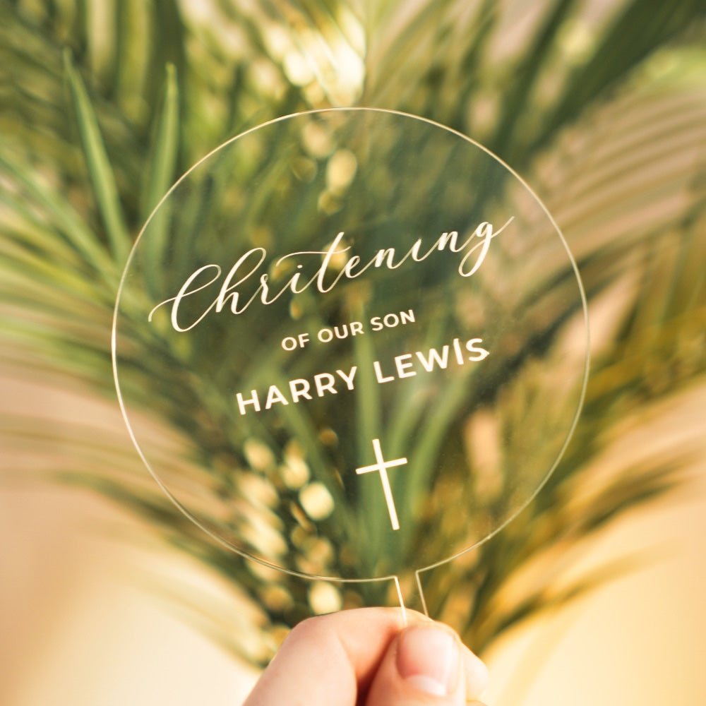 Personalised Christening Cake Topper Paddle