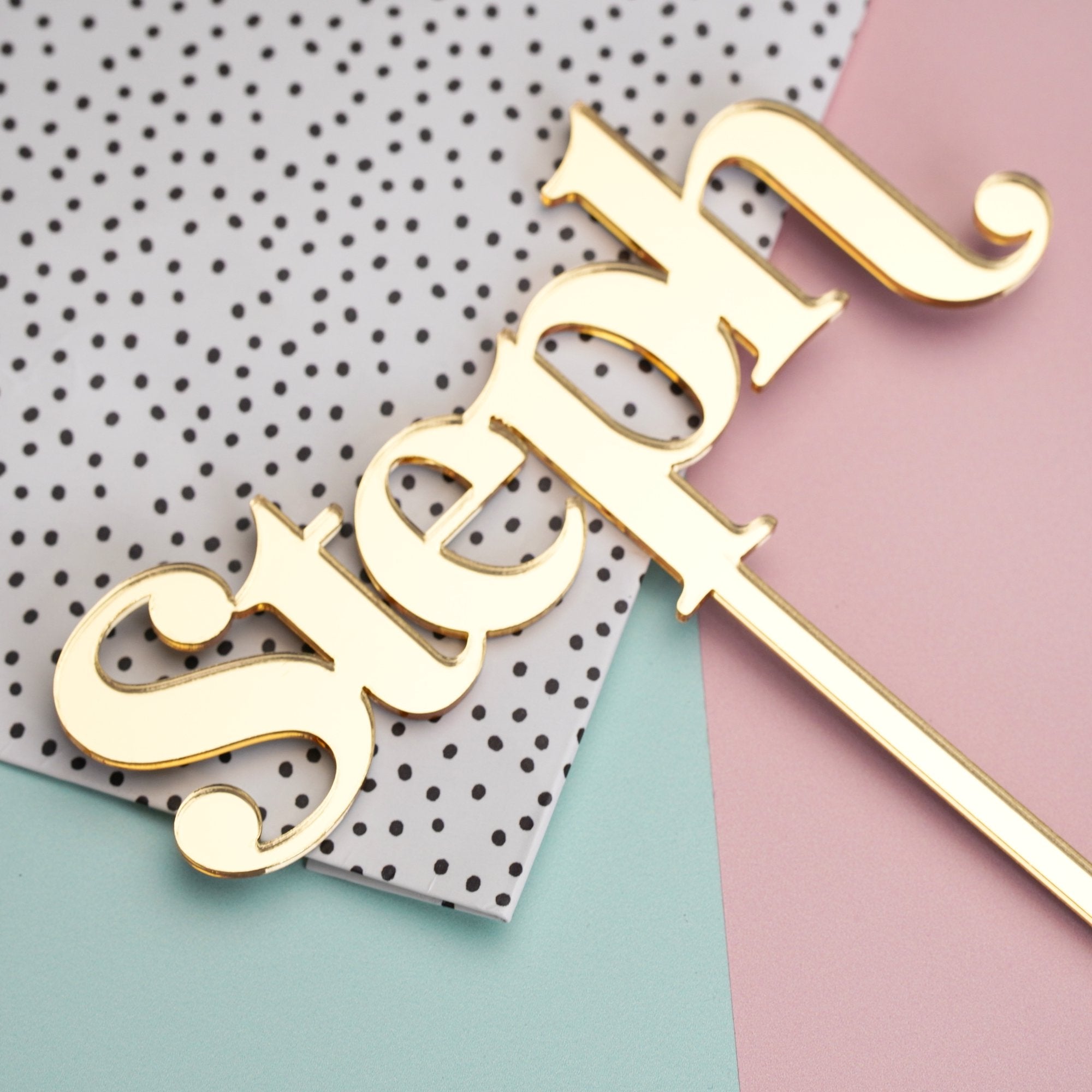 Name Acrylic Cake Topper