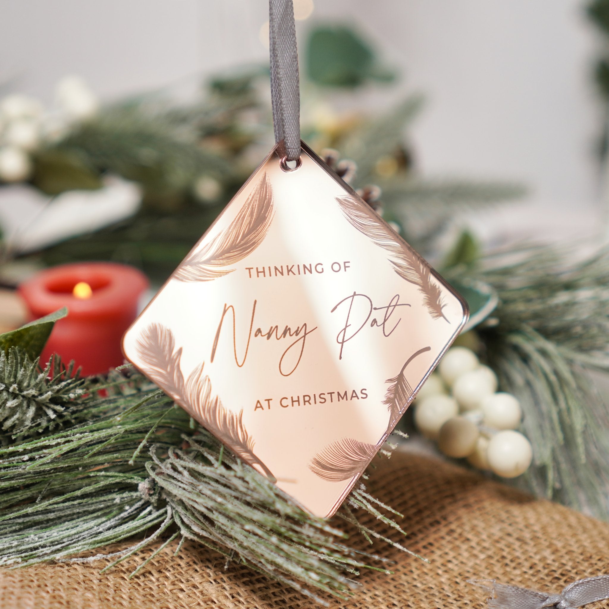 Personalised Memorial Bauble Christmas Ornament