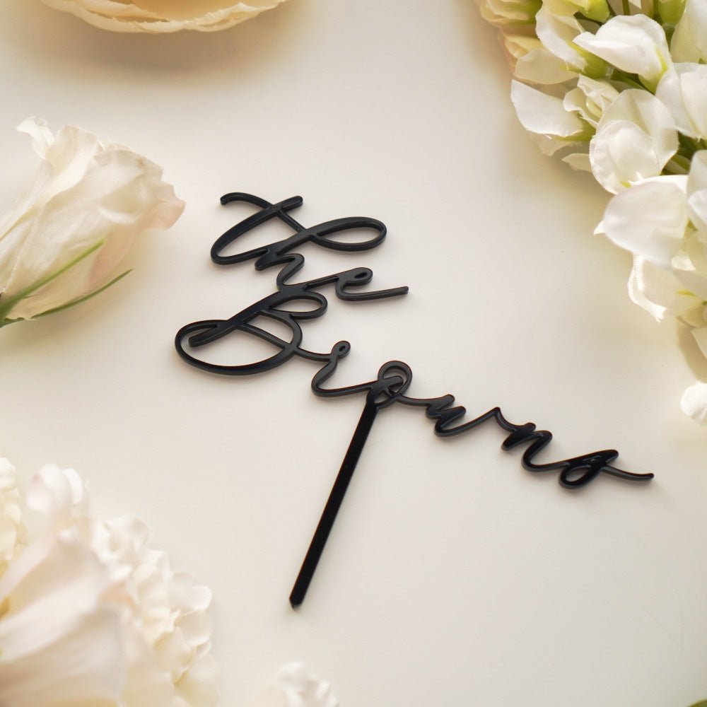 Custom Wedding Name Cake Topper