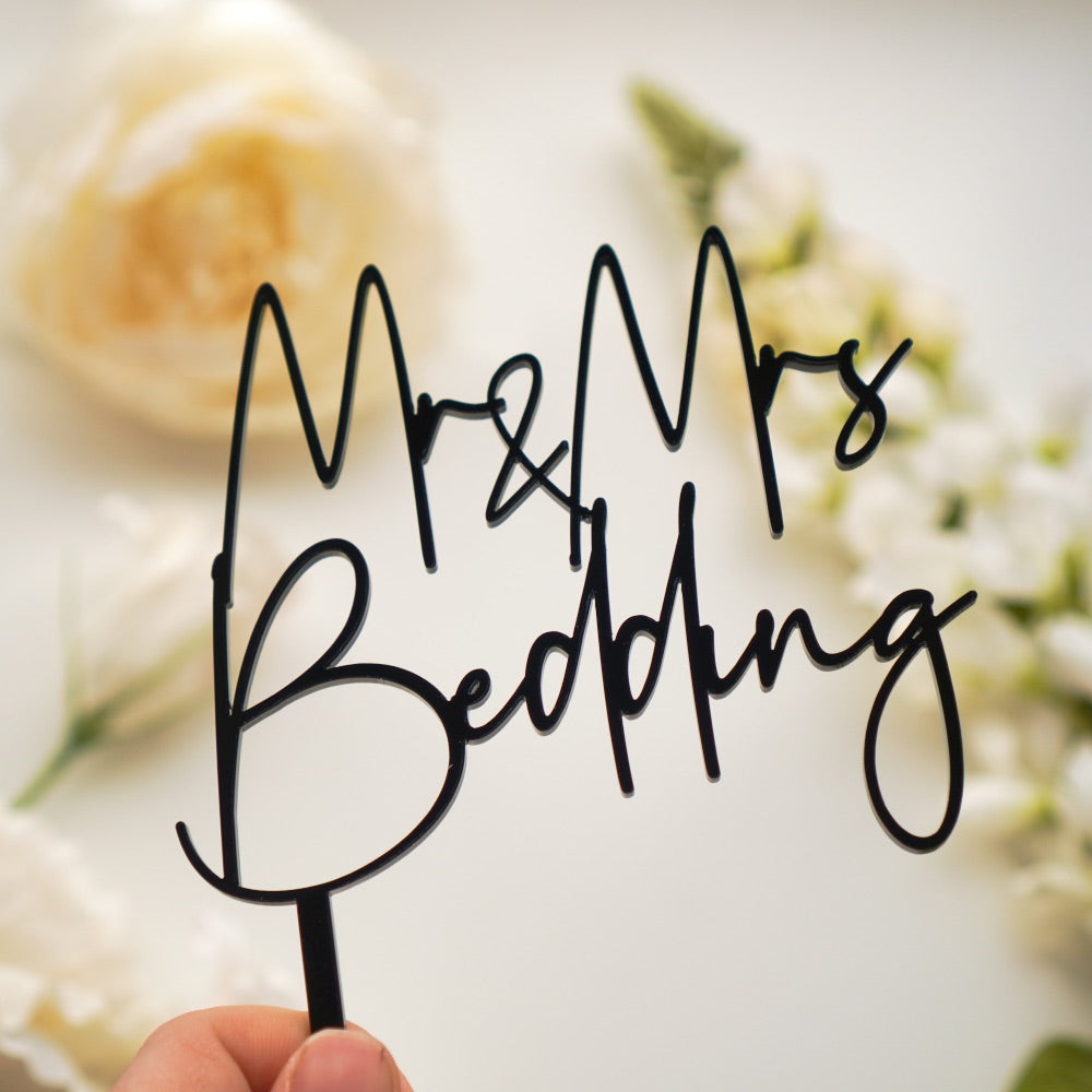 Mr & Mrs Personalised Cake Topper