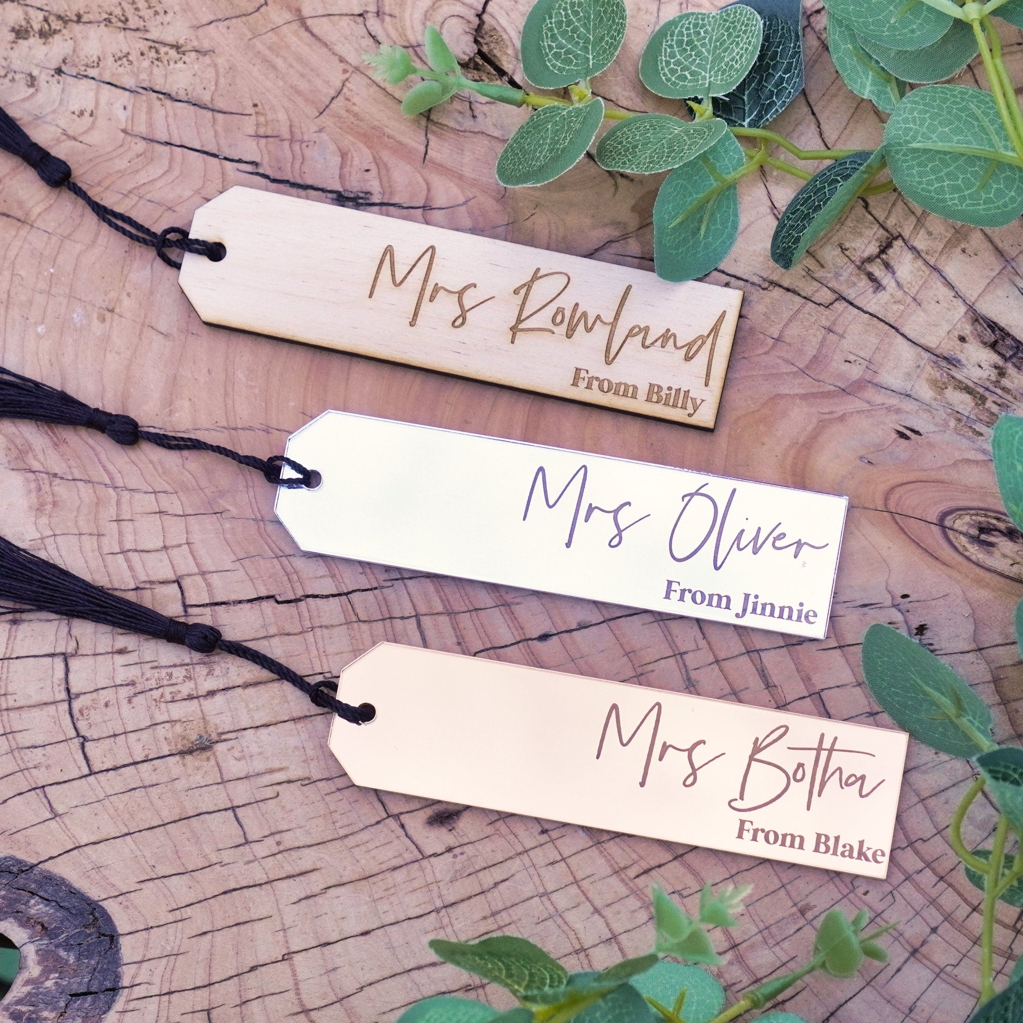 Personalised book mark