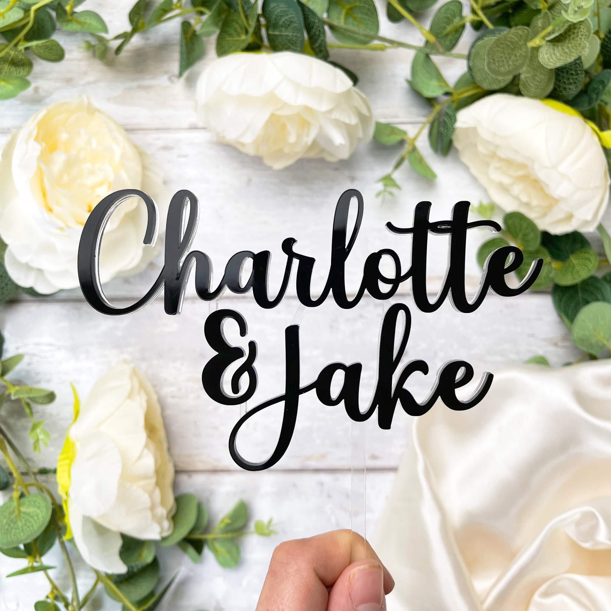 Custom wedding cake topper