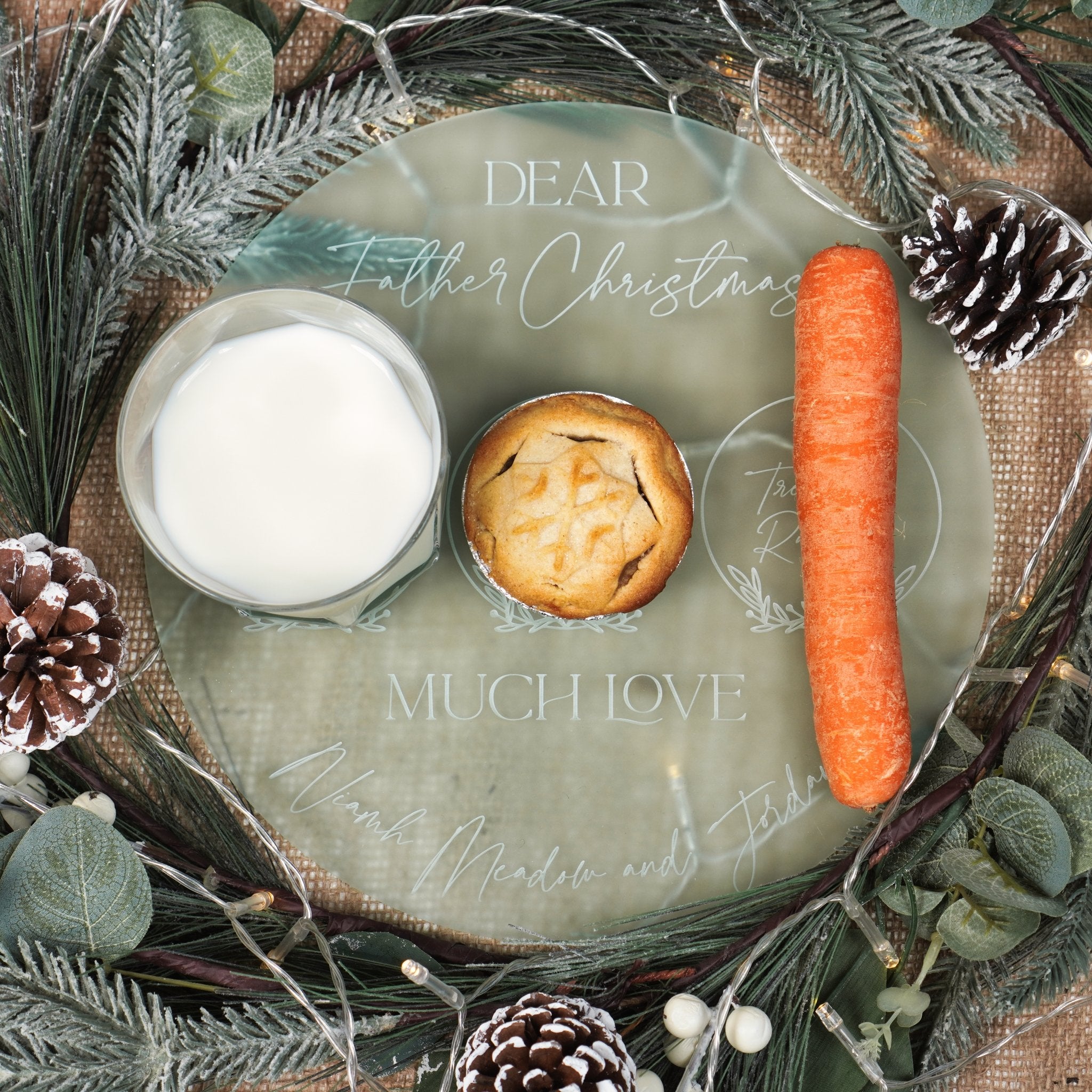 Santa & Reindeer plate