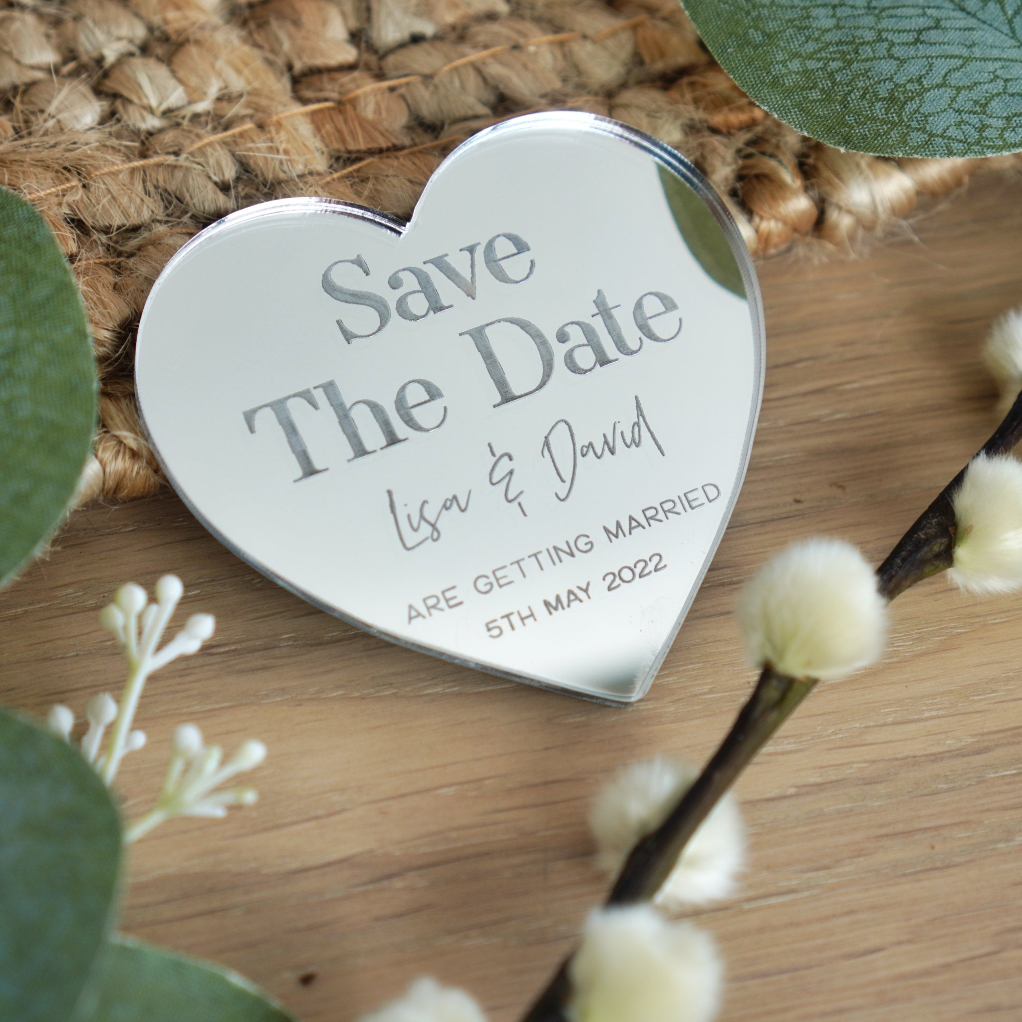 Save the date fridge magnet
