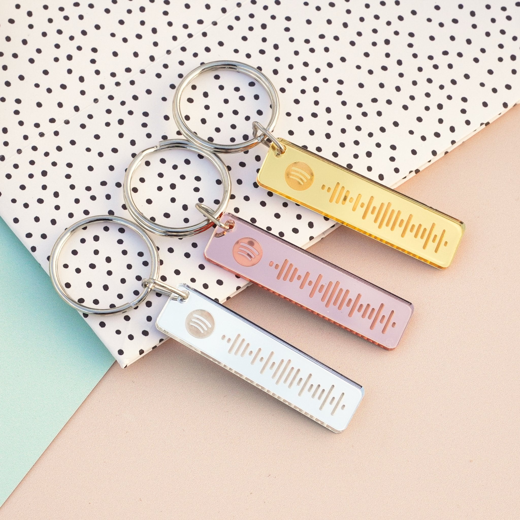 acrylic Spotify playlist code keychain for friend gift