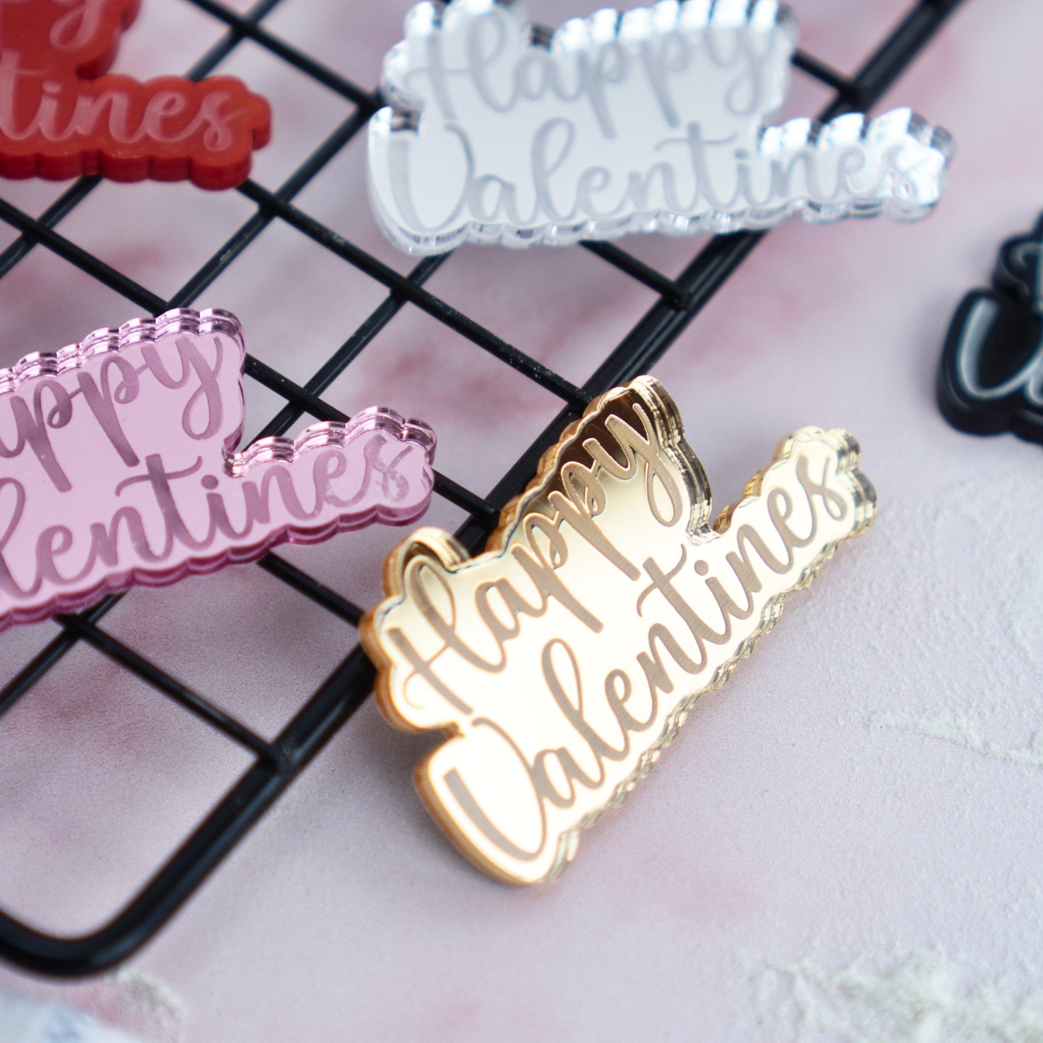 Happy Valentines Cake toppers