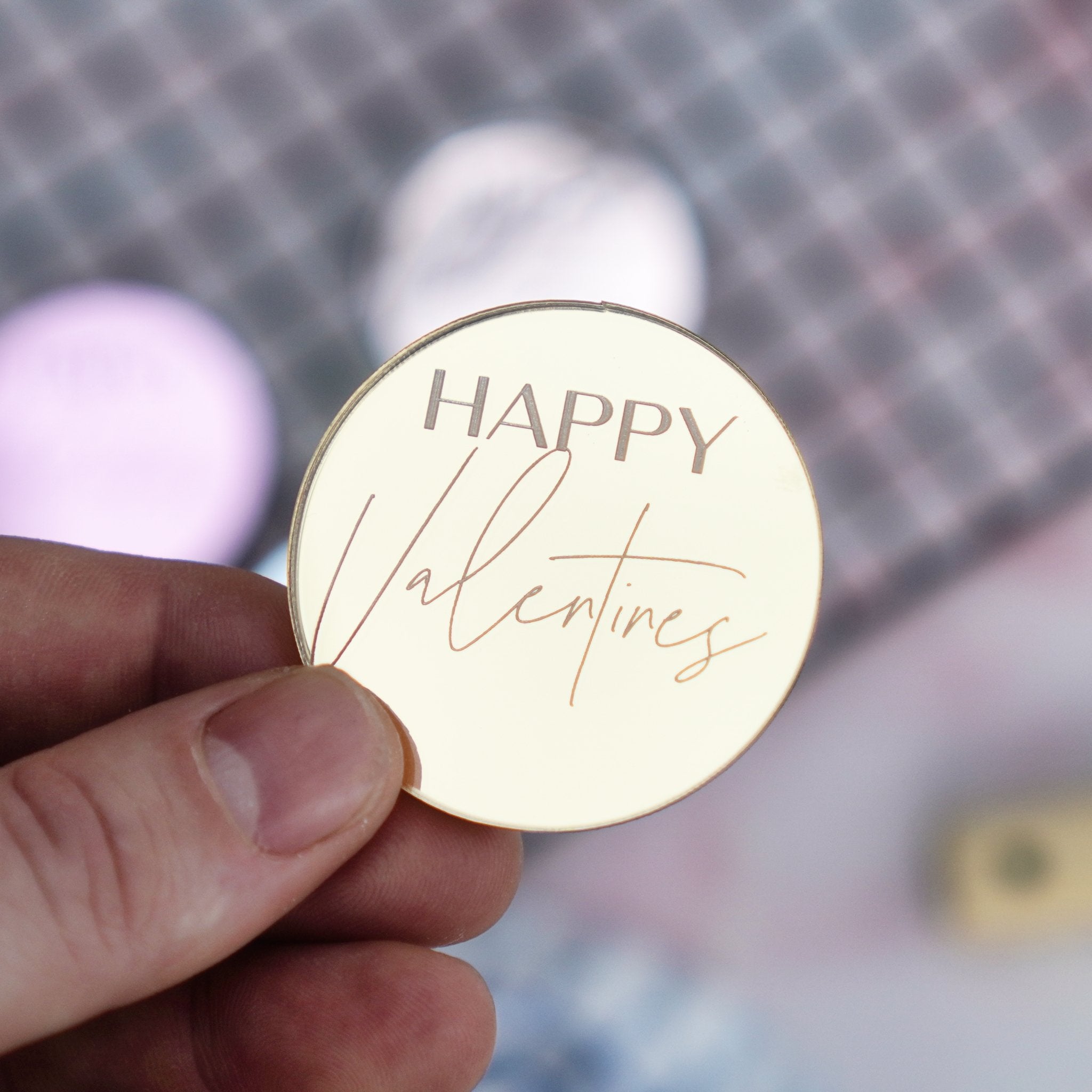 Happy Valentines Cake Charm decorations