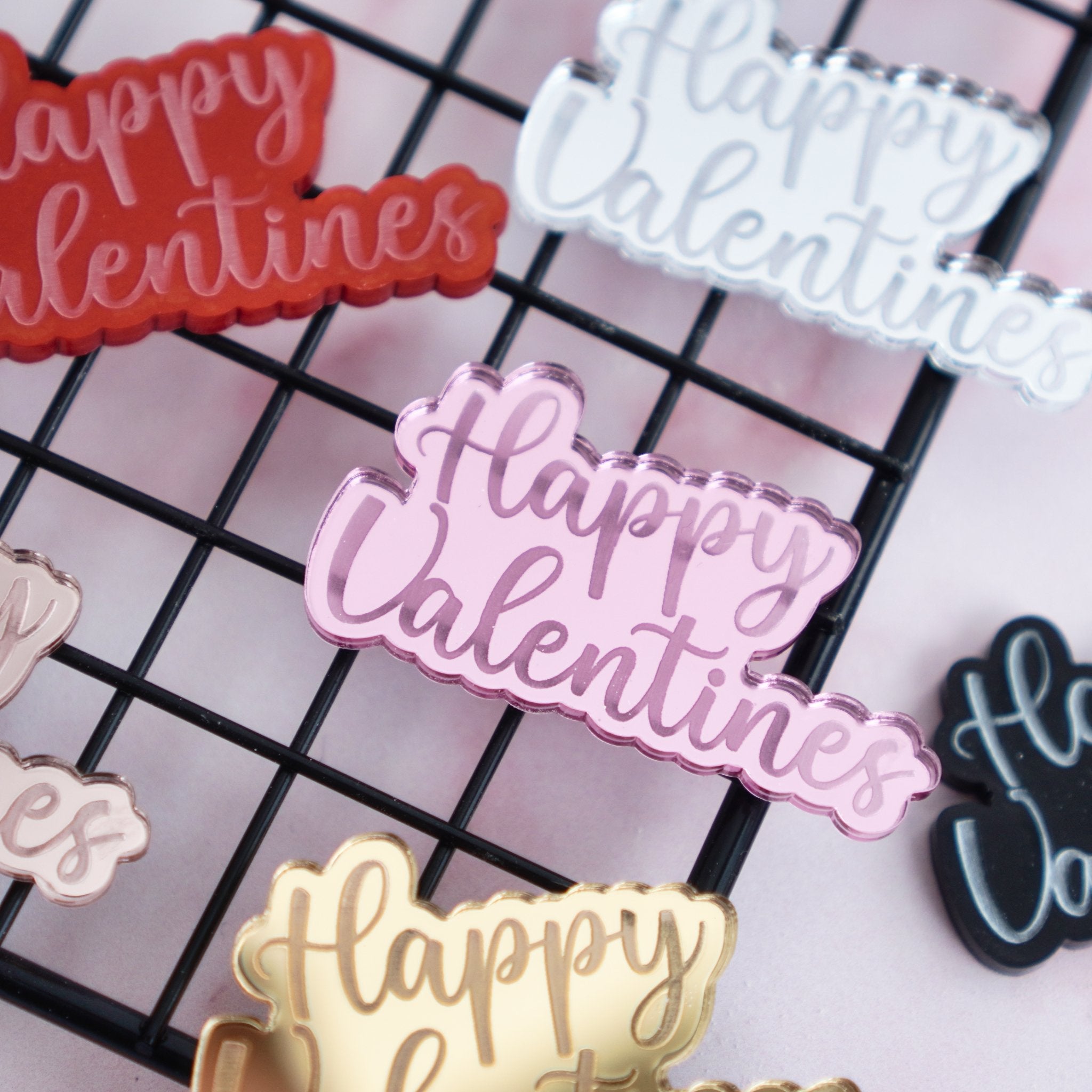 Happy Valentines Cake Charm SET