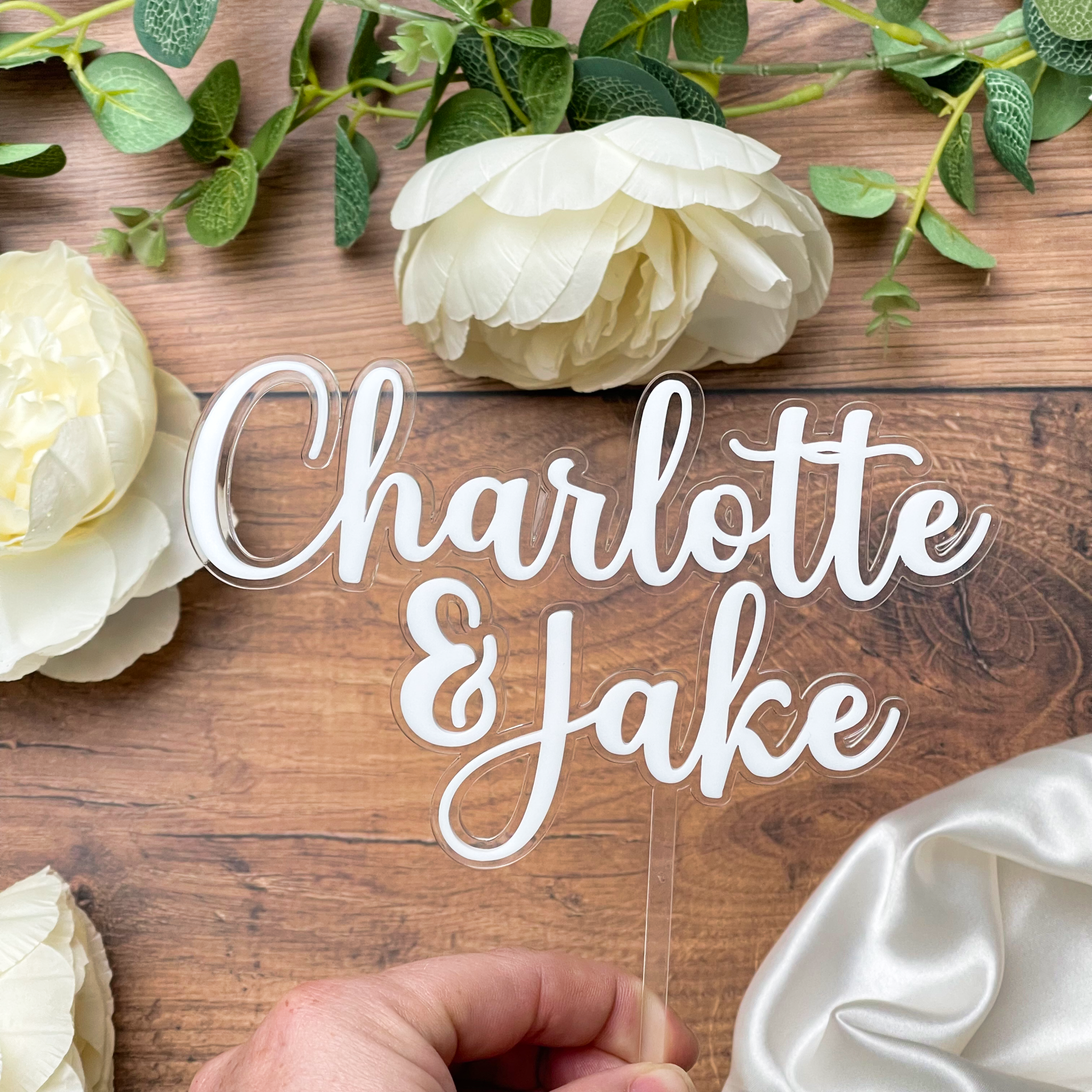 Double Layer Wedding Cake Topper