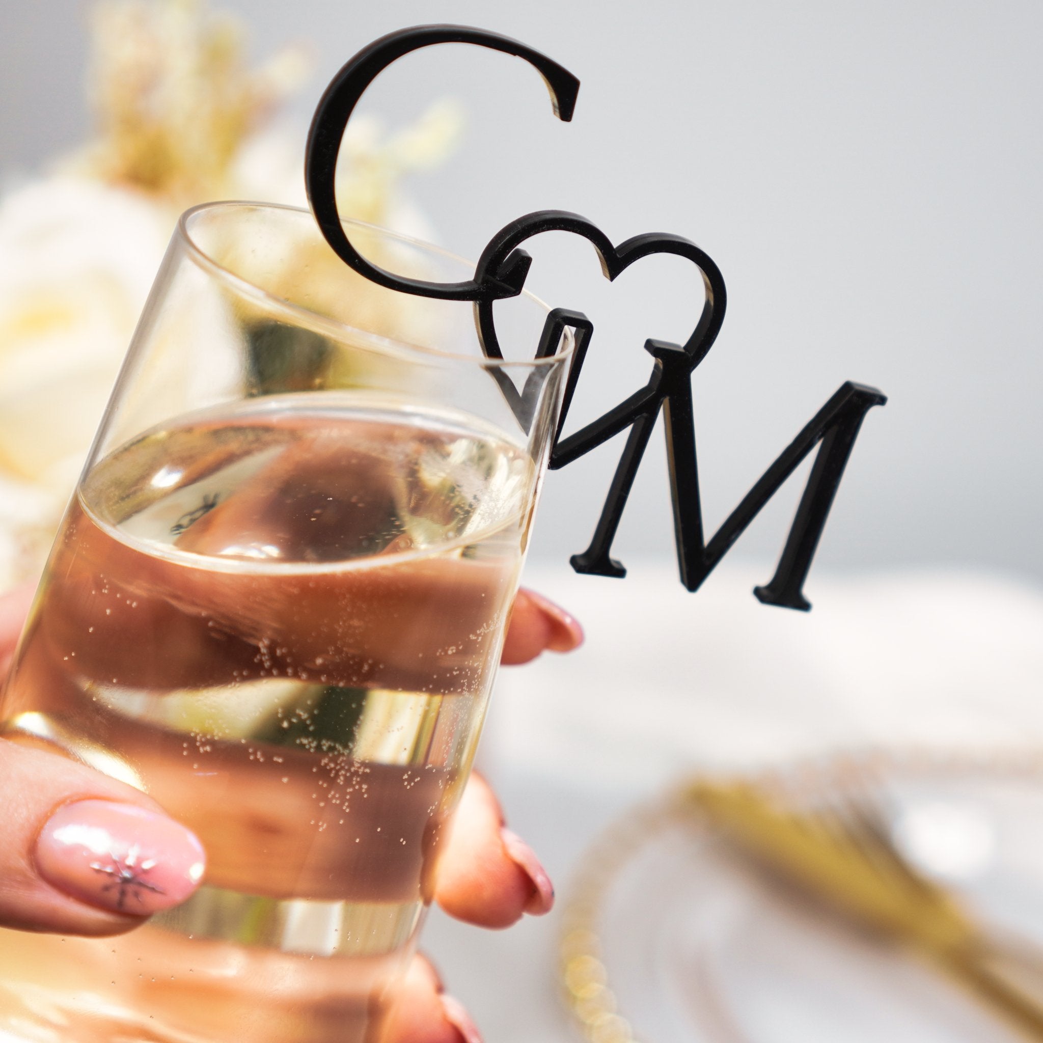 Wedding Name Drink Charm