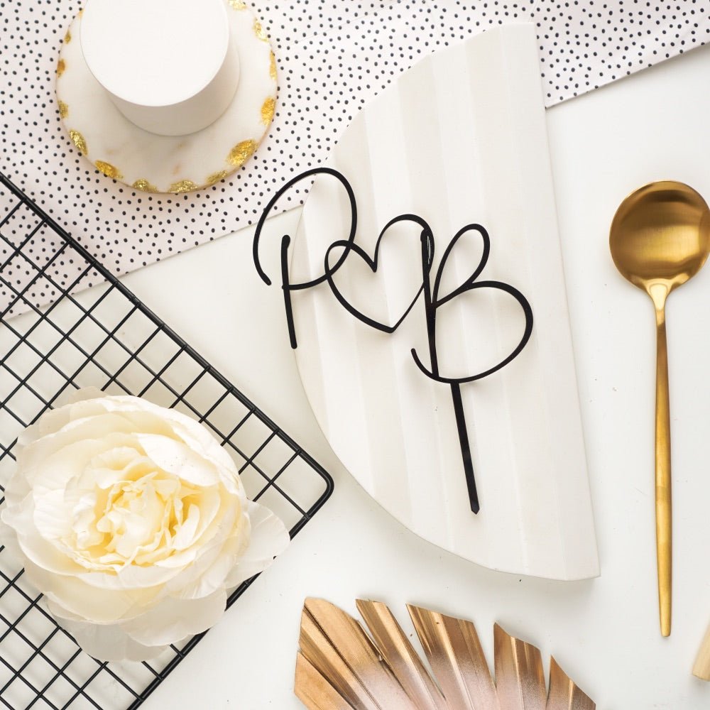 Wedding Initials Cake Topper