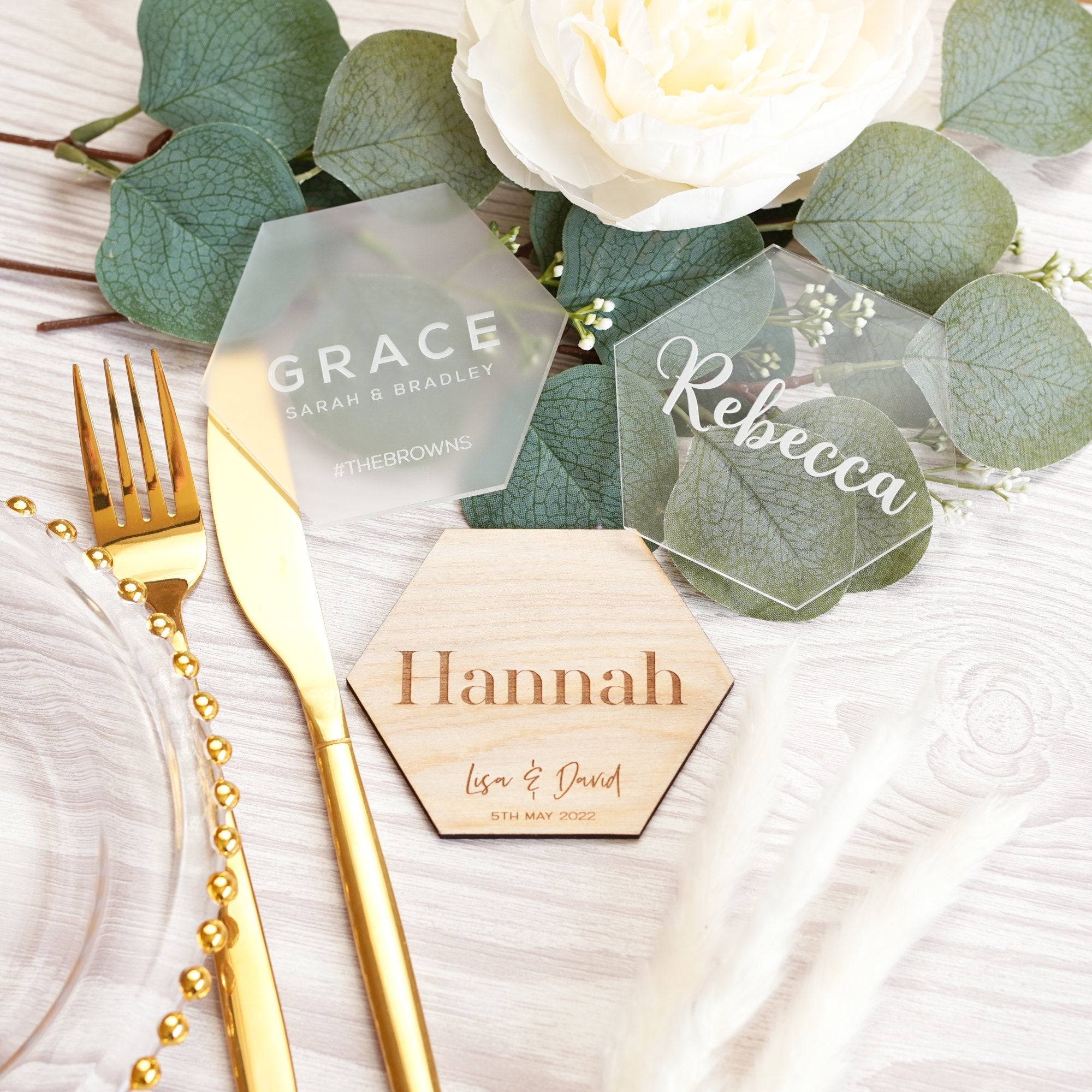 acrylic coaster place name for weddings