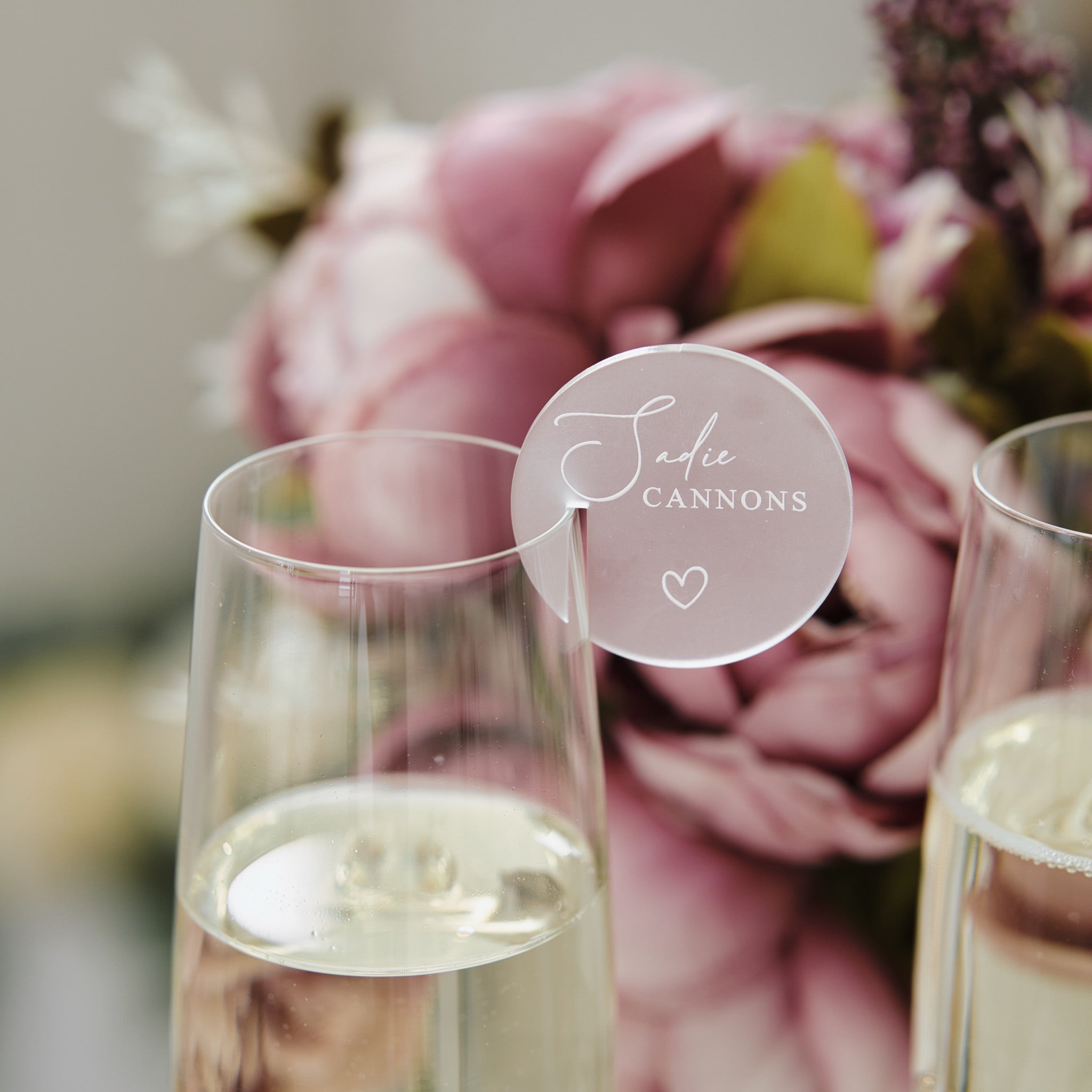 Acrylic wedding name tag