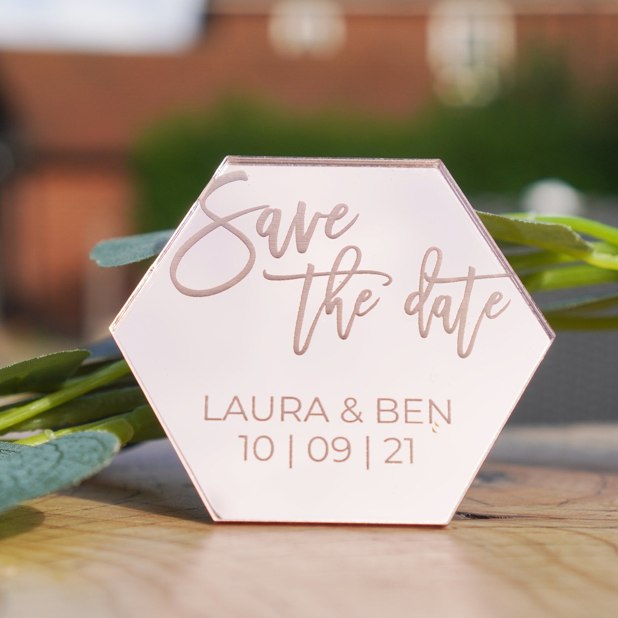 personalised acrylic wedding invitation