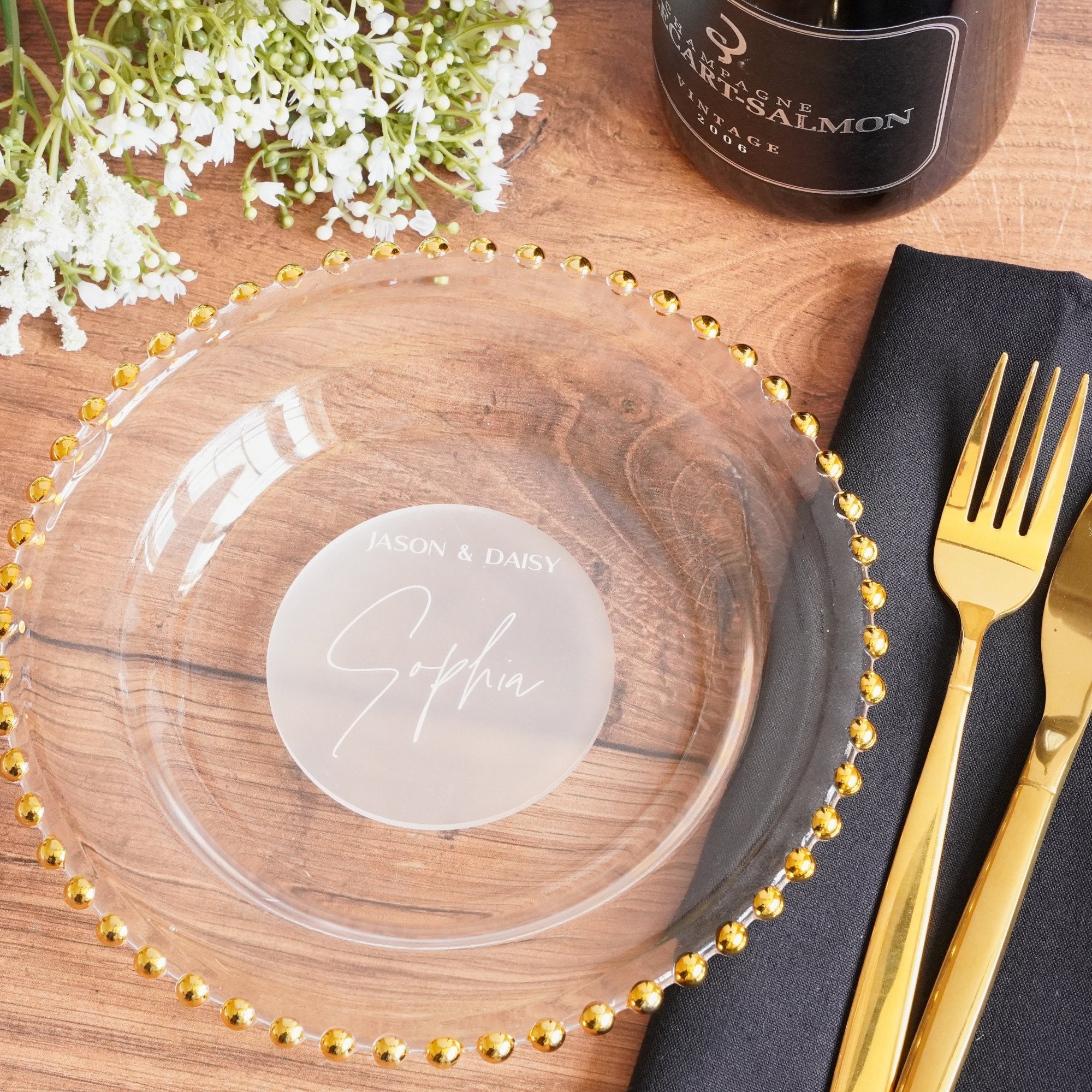 acrylic coaster wedding table decorations