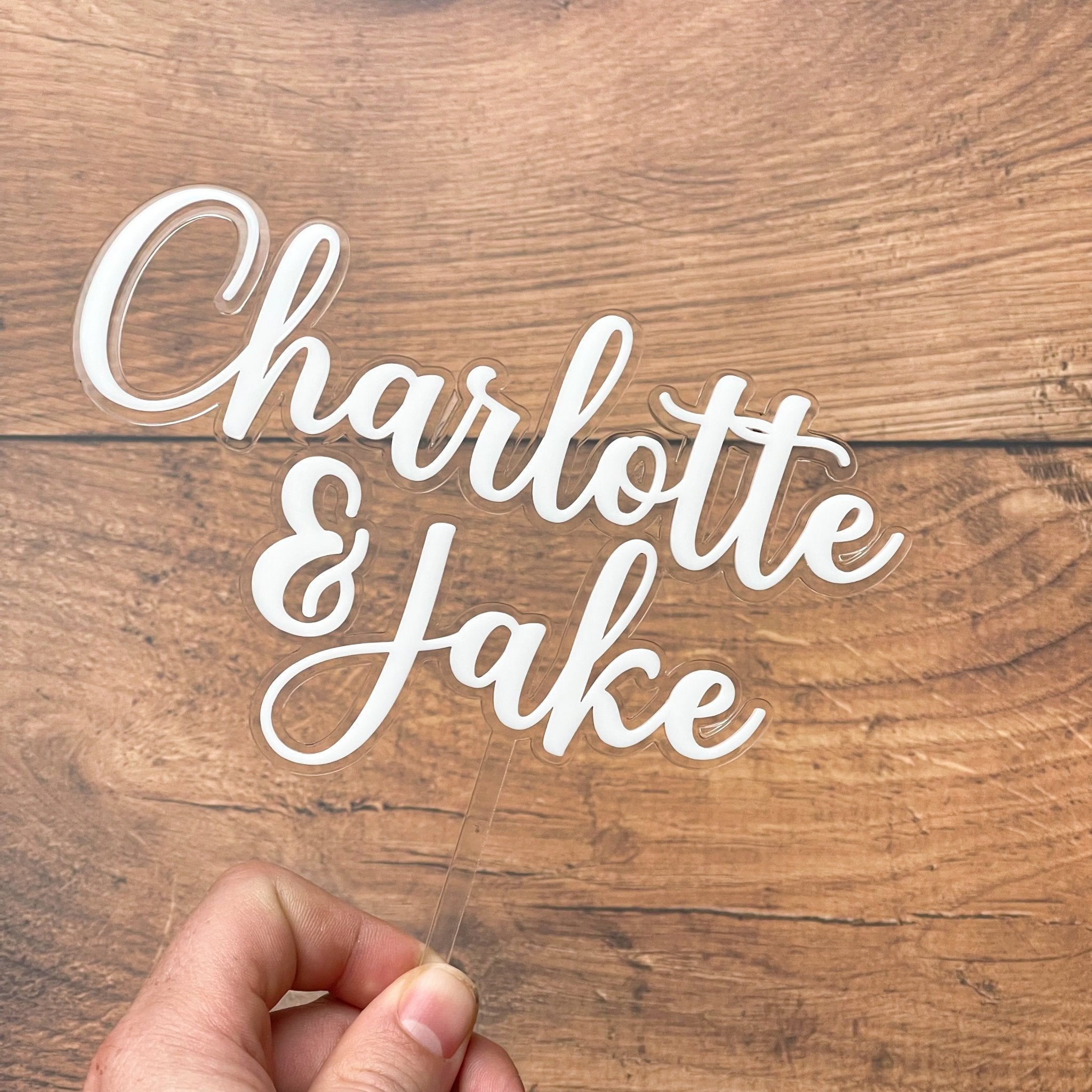 Double Layer Wedding Cake Topper