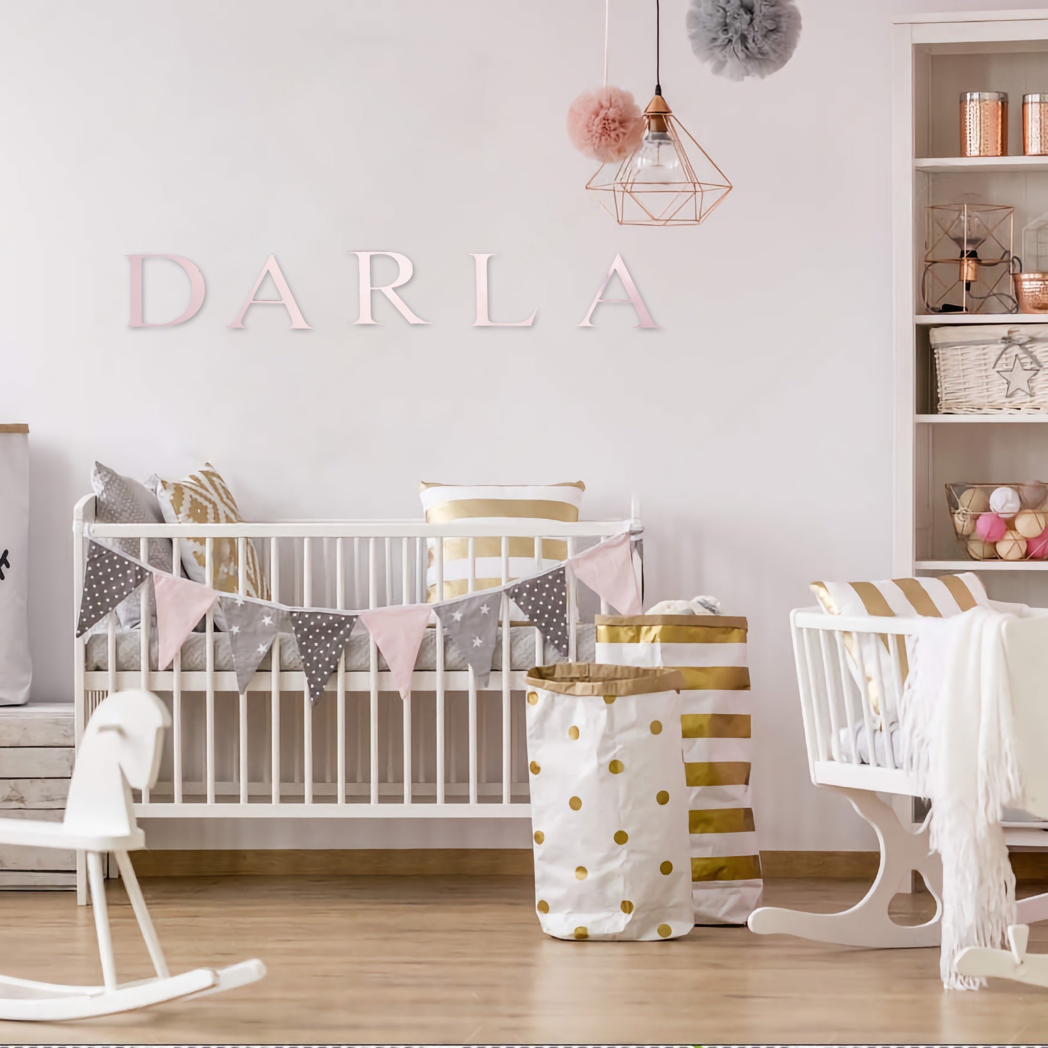 Letter sign for nursery or salon wall