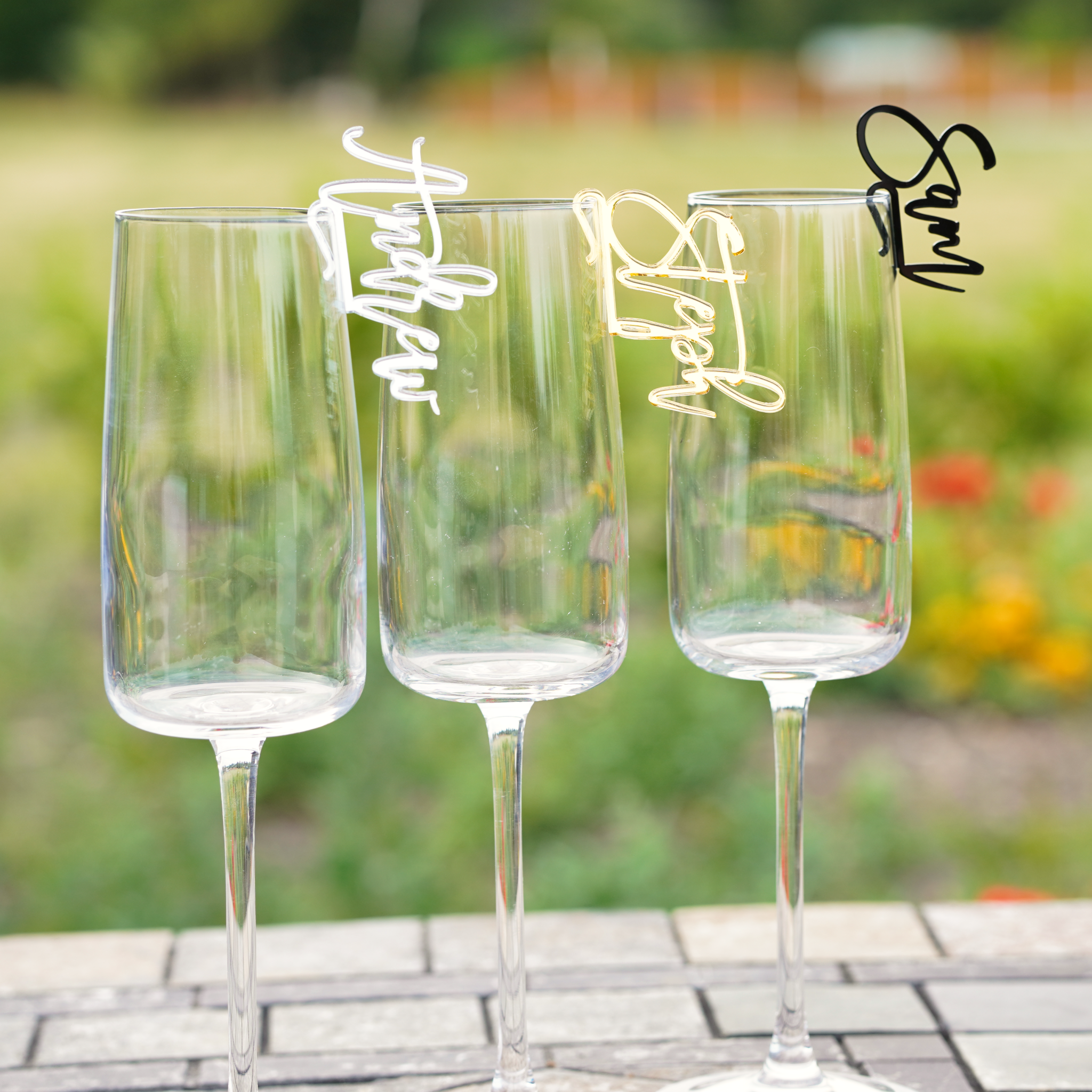 Wine glass tags