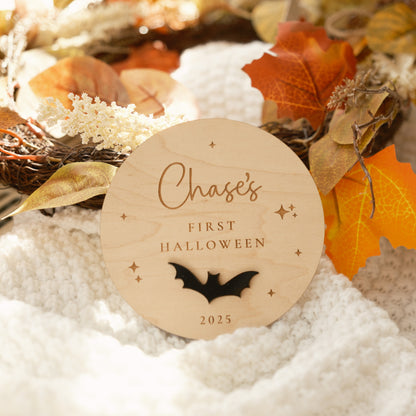 Wooden Newborn Halloween Keepsake