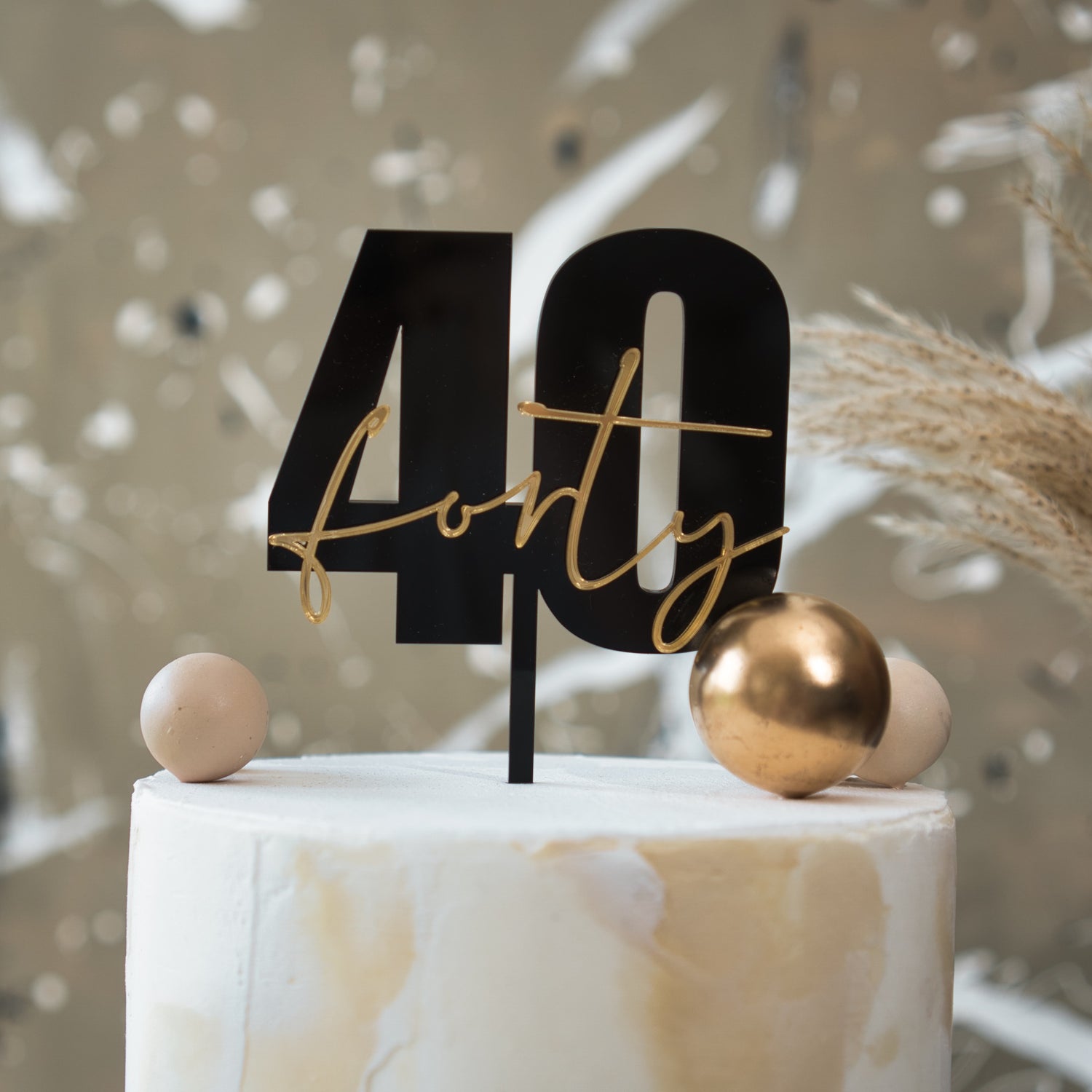 40 Cake topper Birthday by Inketch – inketch