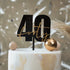 40 cake topper