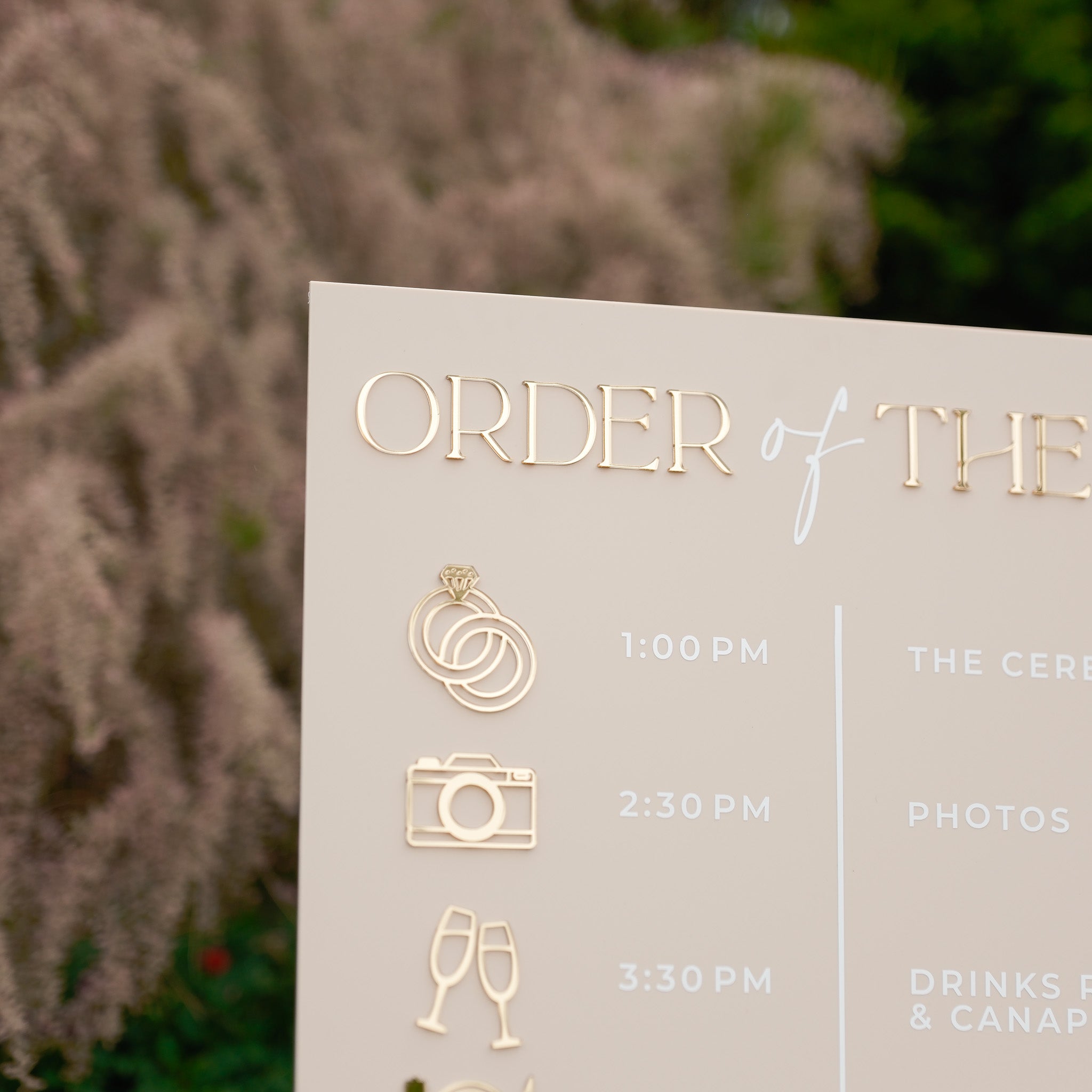 Order of the day sign