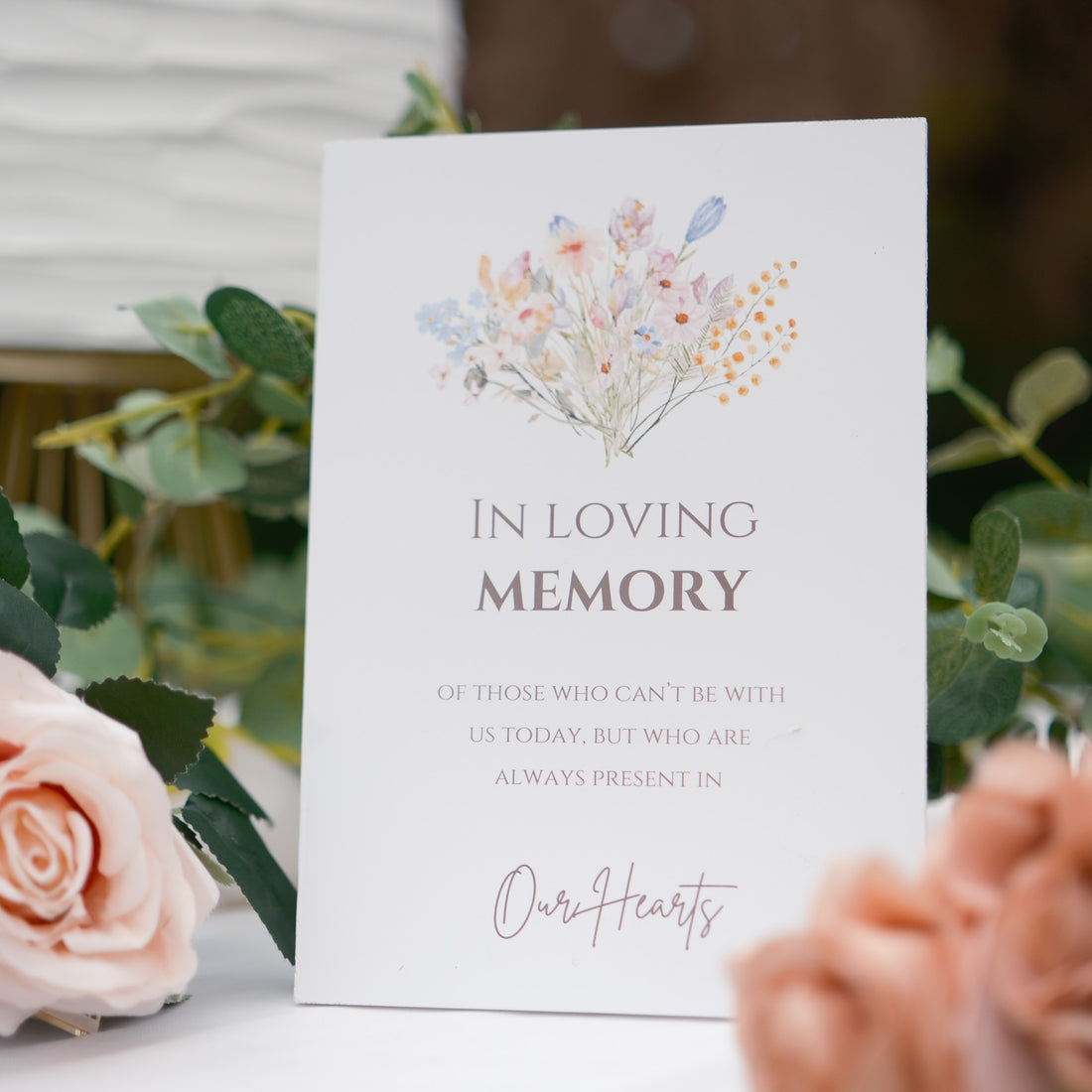 In loving memory sign