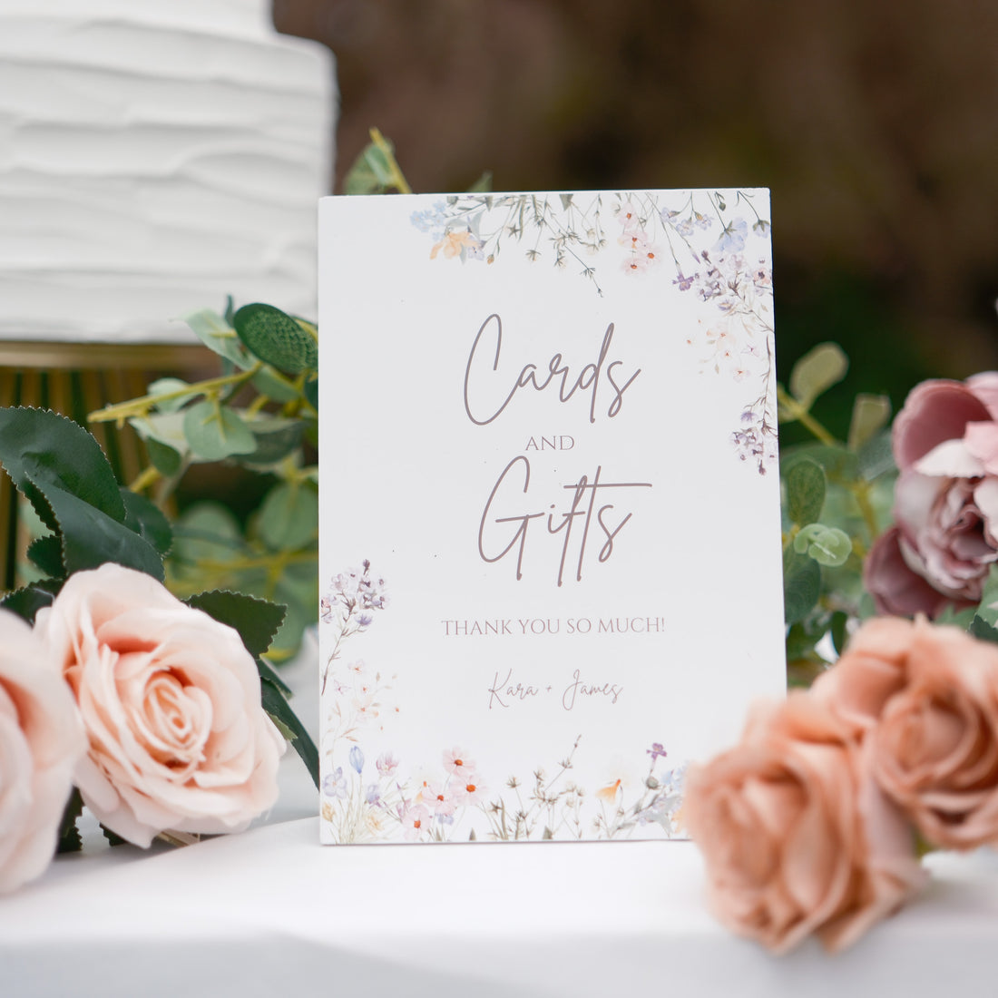 Floral wedding signs
