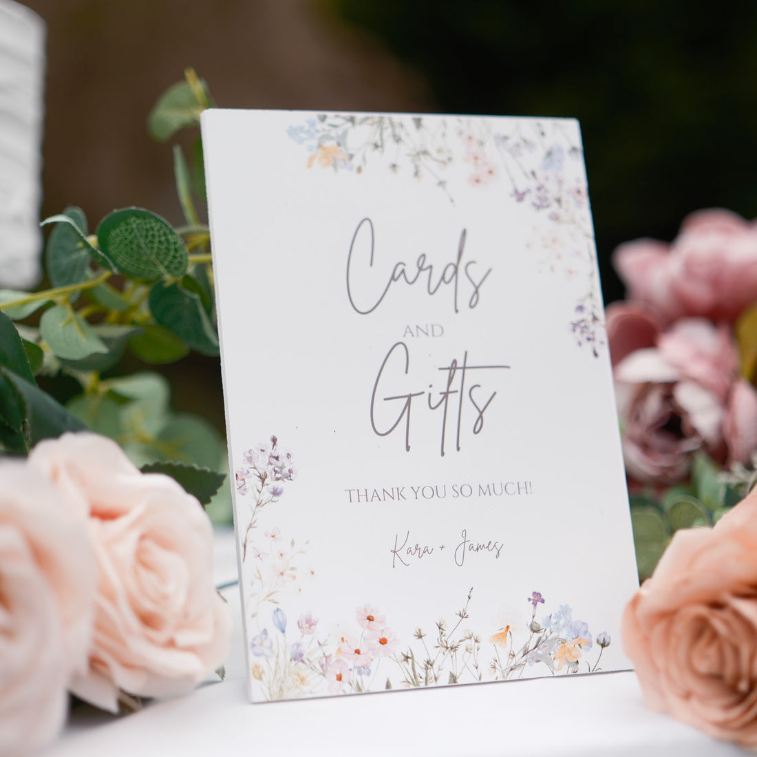 Cards and gift sign