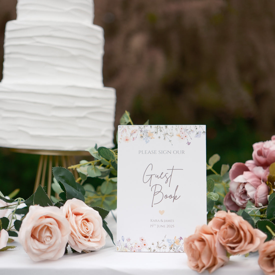 Floral Guest book sign